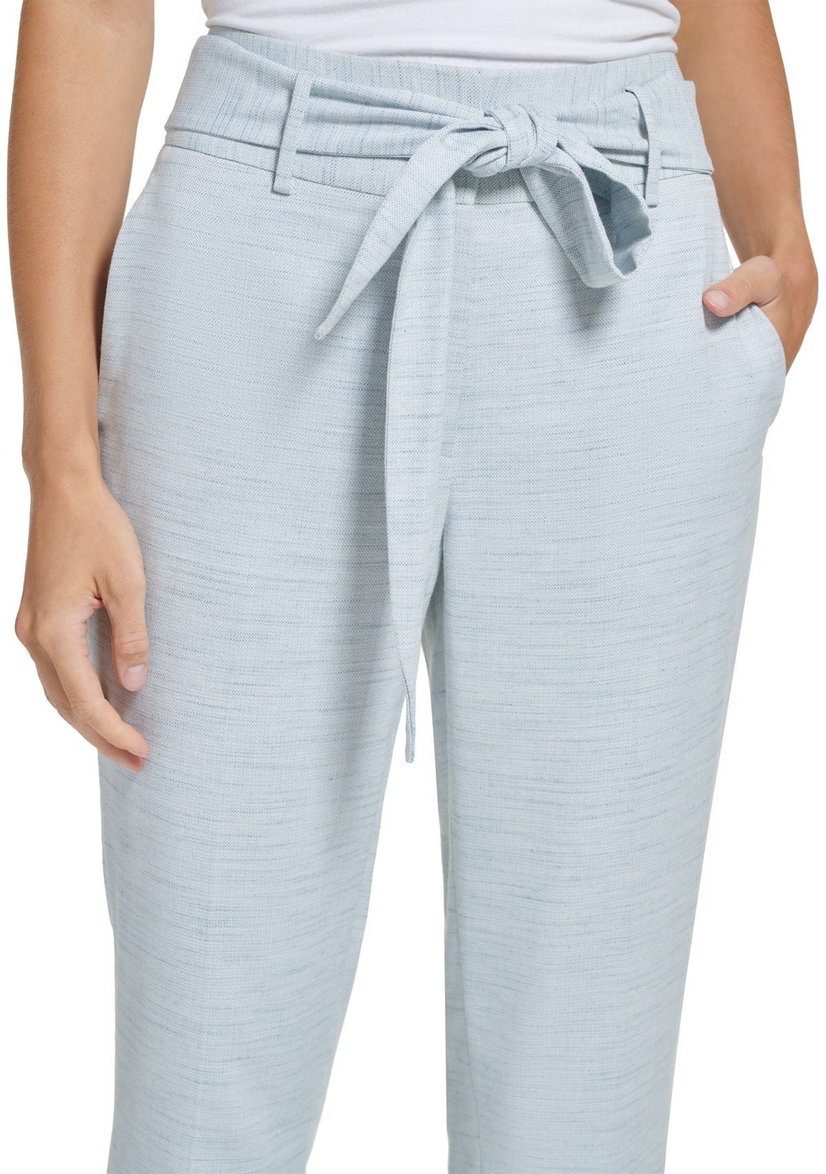 Womens Tie Front Heather Pants