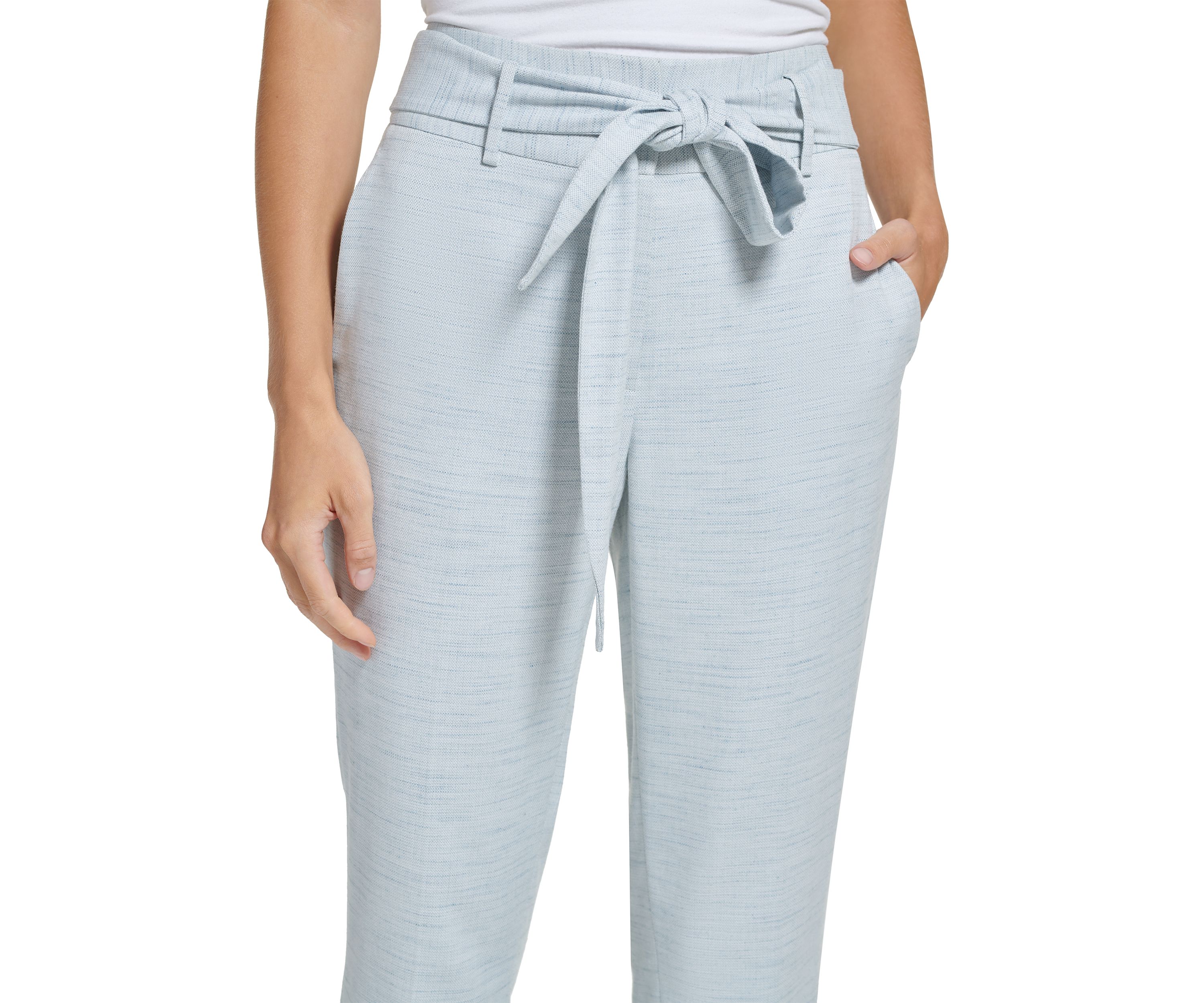 Womens Tie Front Heather Pants