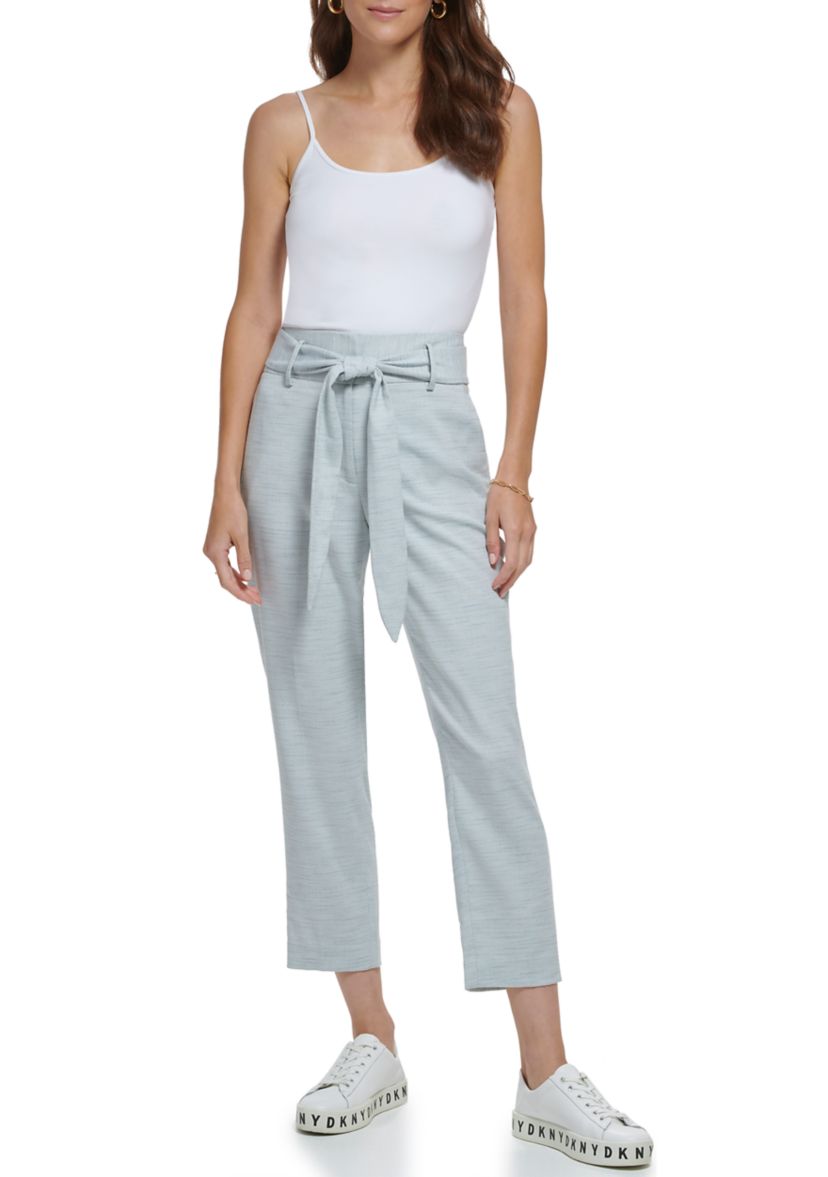 Womens Tie Front Heather Pants