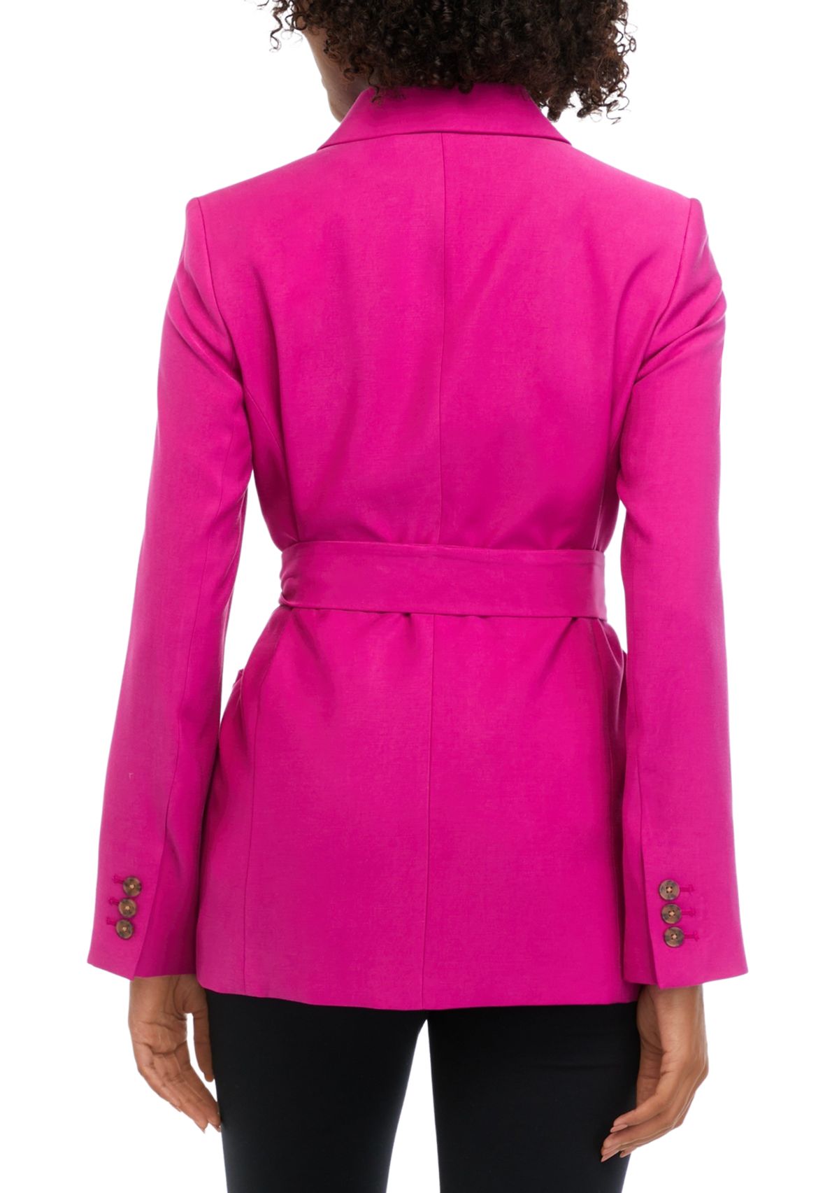 Womens Double Breasted Belted Jacket 