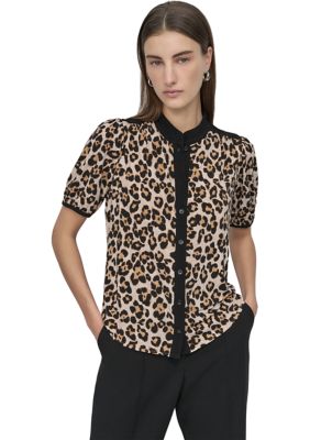 売れ筋商品|||ダナ キャラン ニューヨーク カットソー トップス レディース Women's Button-Front Blouse Black Women's DKNY Tops | Nordstrom