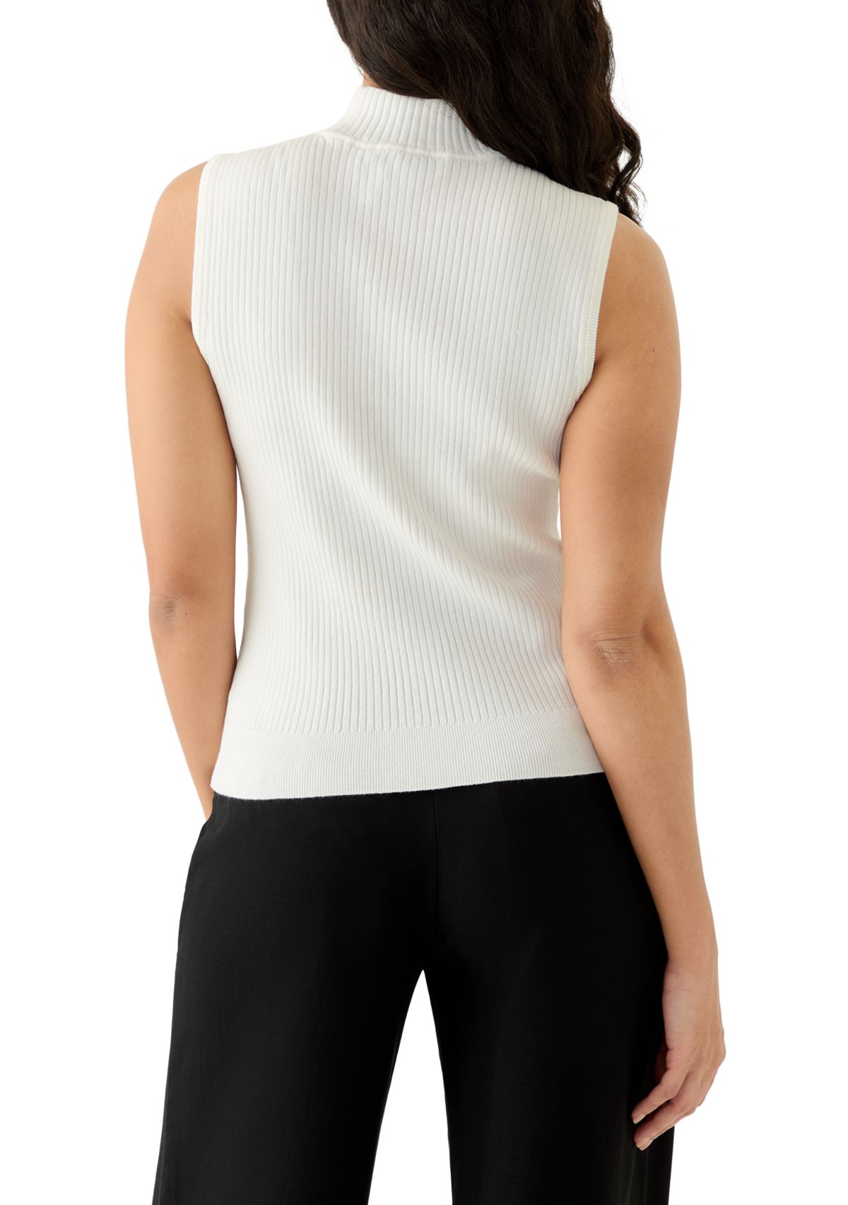 Womens Sleeveless Mock Neck Top