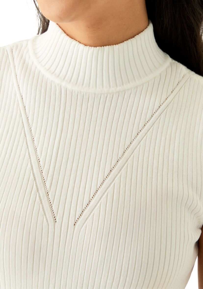 Womens Sleeveless Mock Neck Top