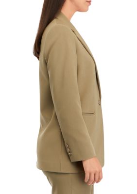 Women's One Button Notch Collar Jacket