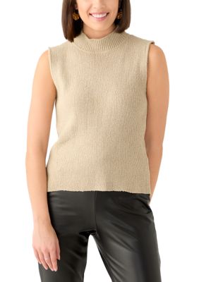 DKNY Women's Sleeveless Mock Neck Top, XL