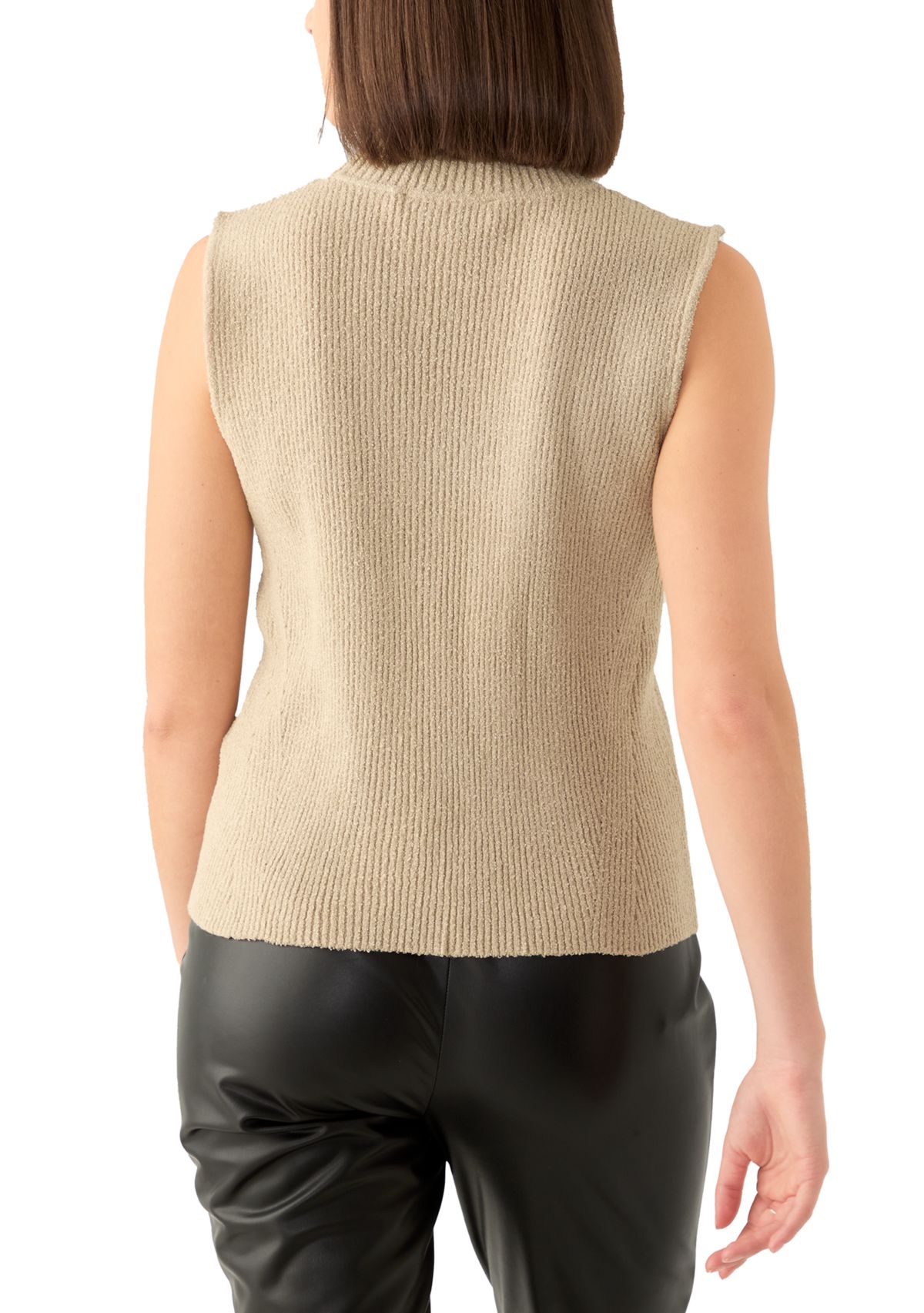 Womens Sleeveless Mock Neck Top
