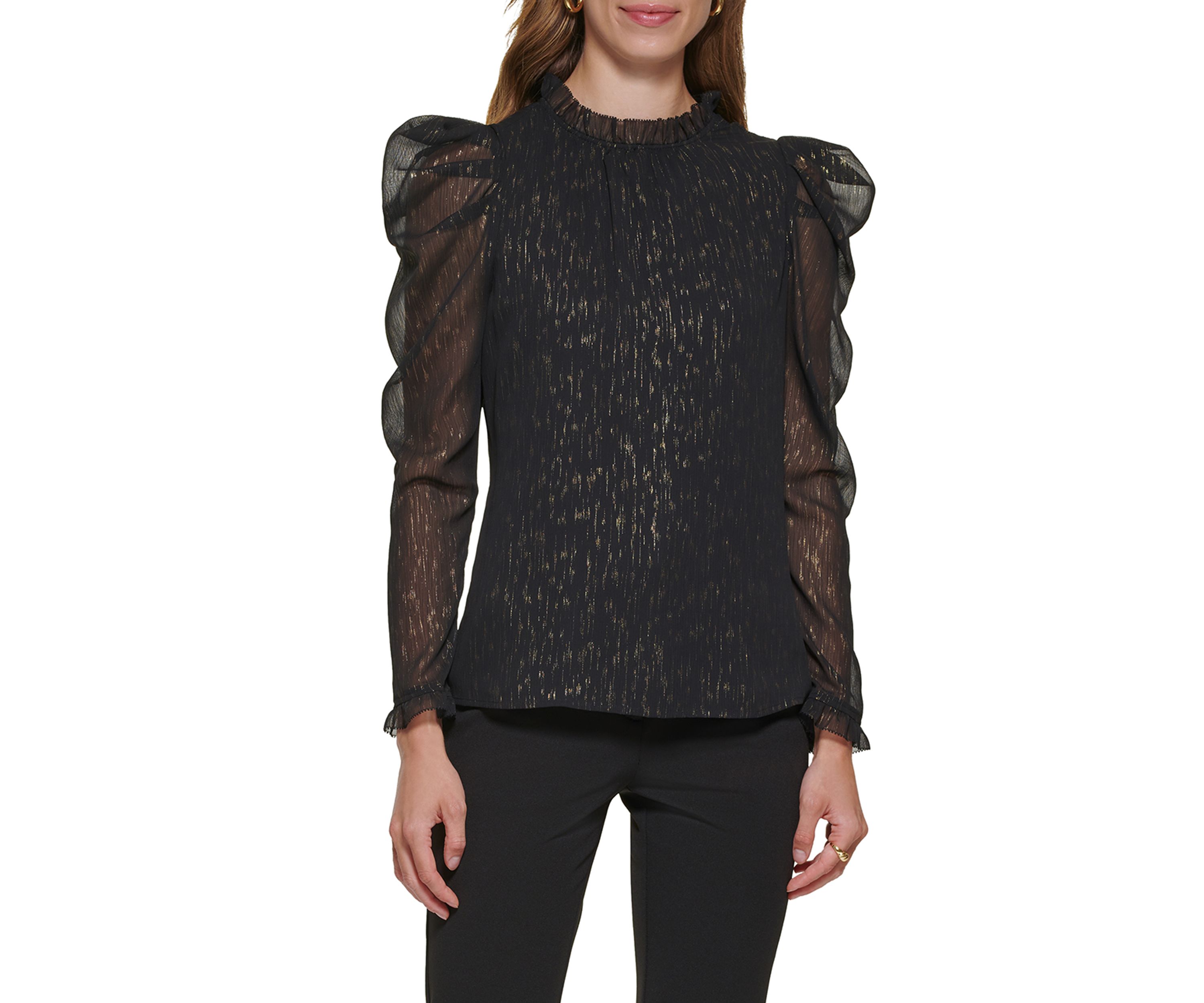 Womens Puff Sleeve Blouse