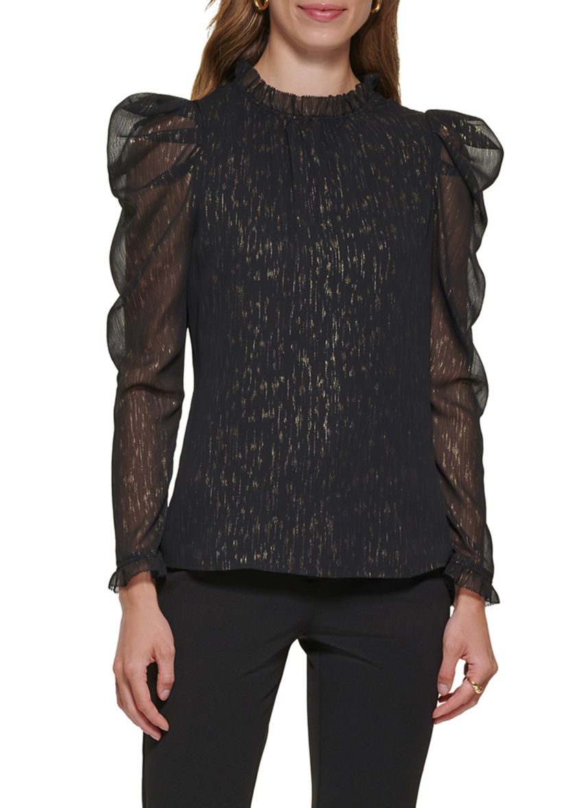 Womens Puff Sleeve Blouse