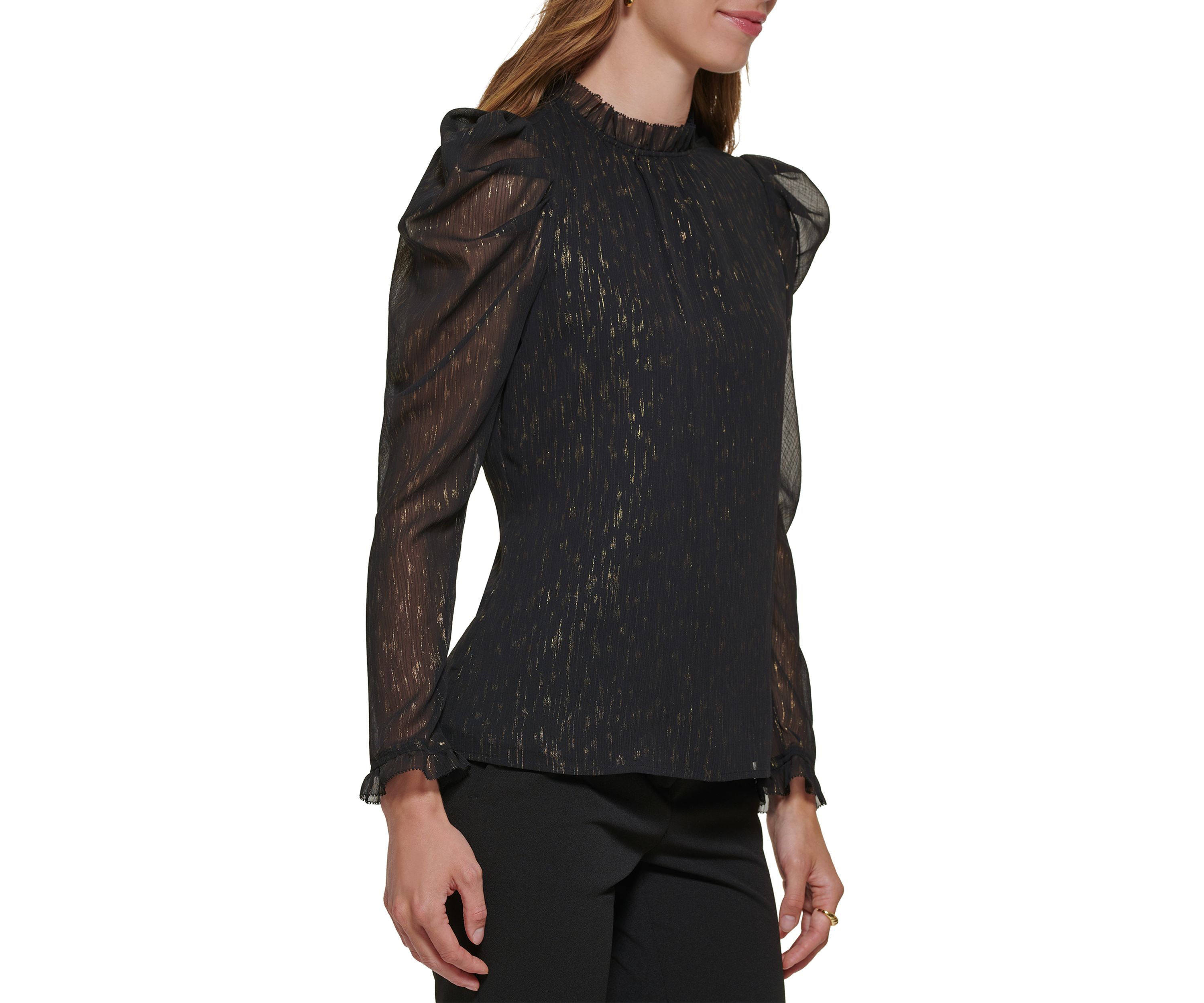 Womens Puff Sleeve Blouse