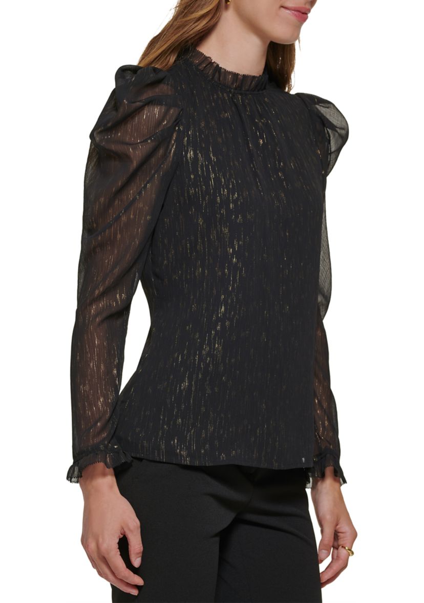Womens Puff Sleeve Blouse