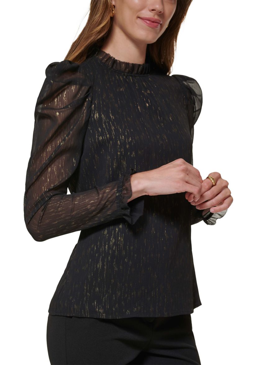 Womens Puff Sleeve Blouse