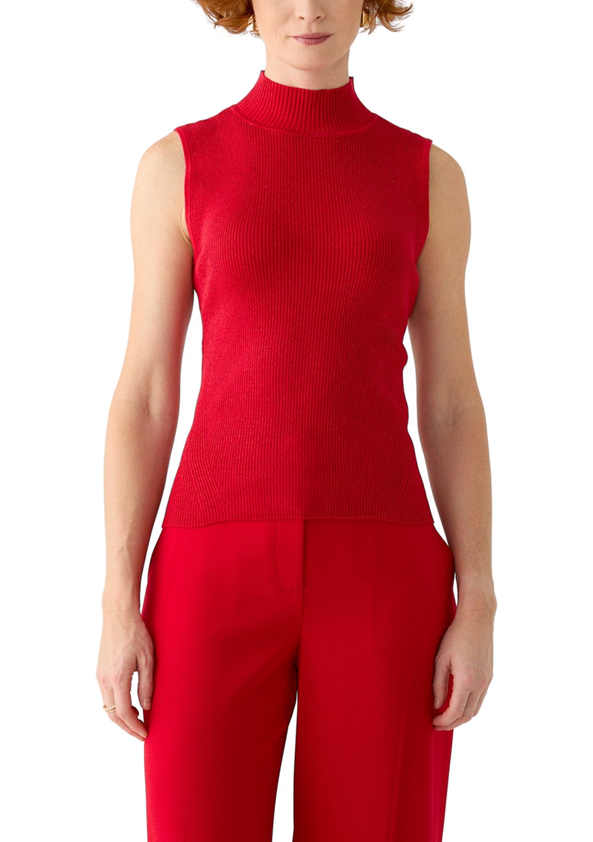 Womens Mock Neck Knit Top