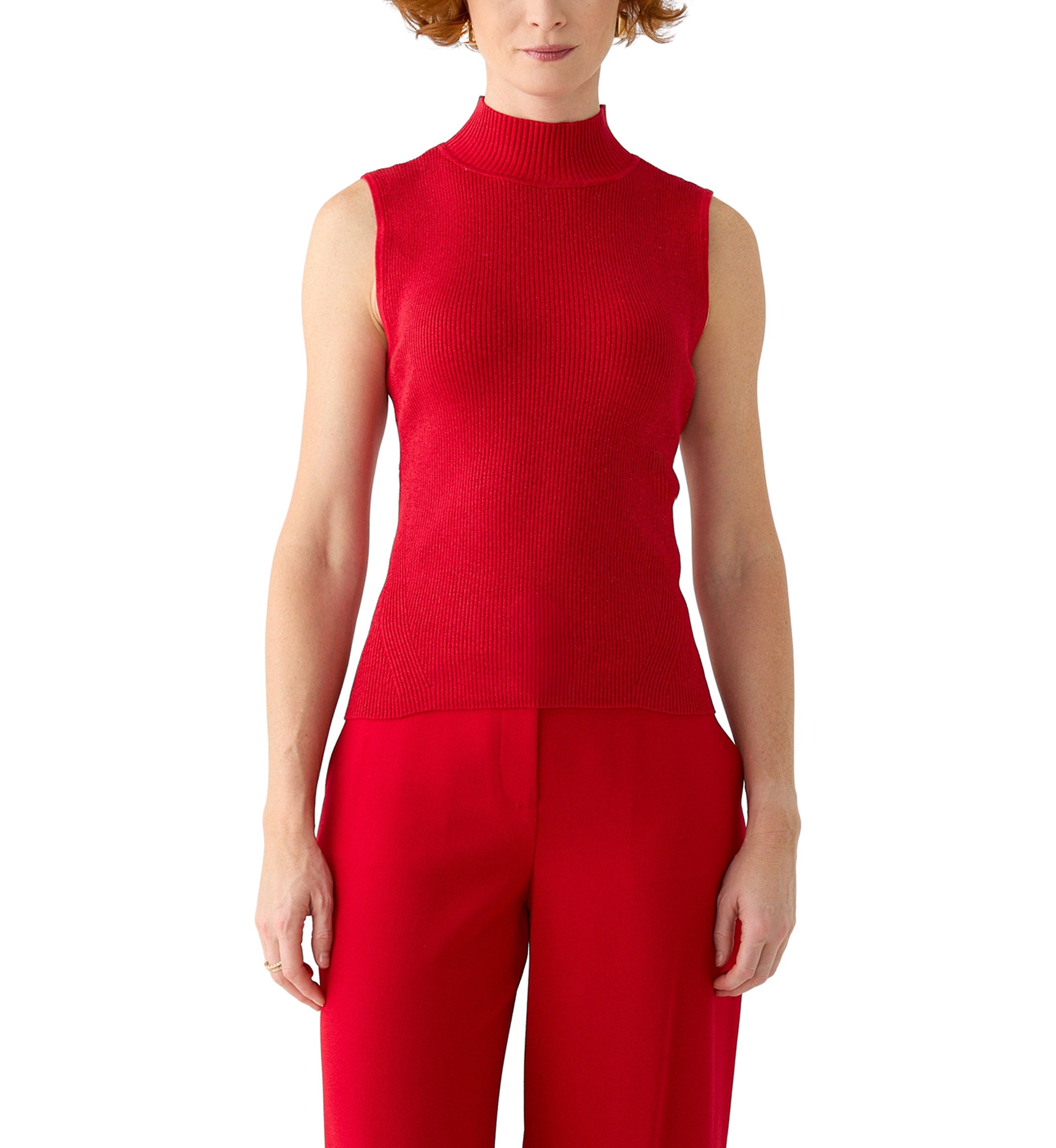 Womens Mock Neck Knit Top