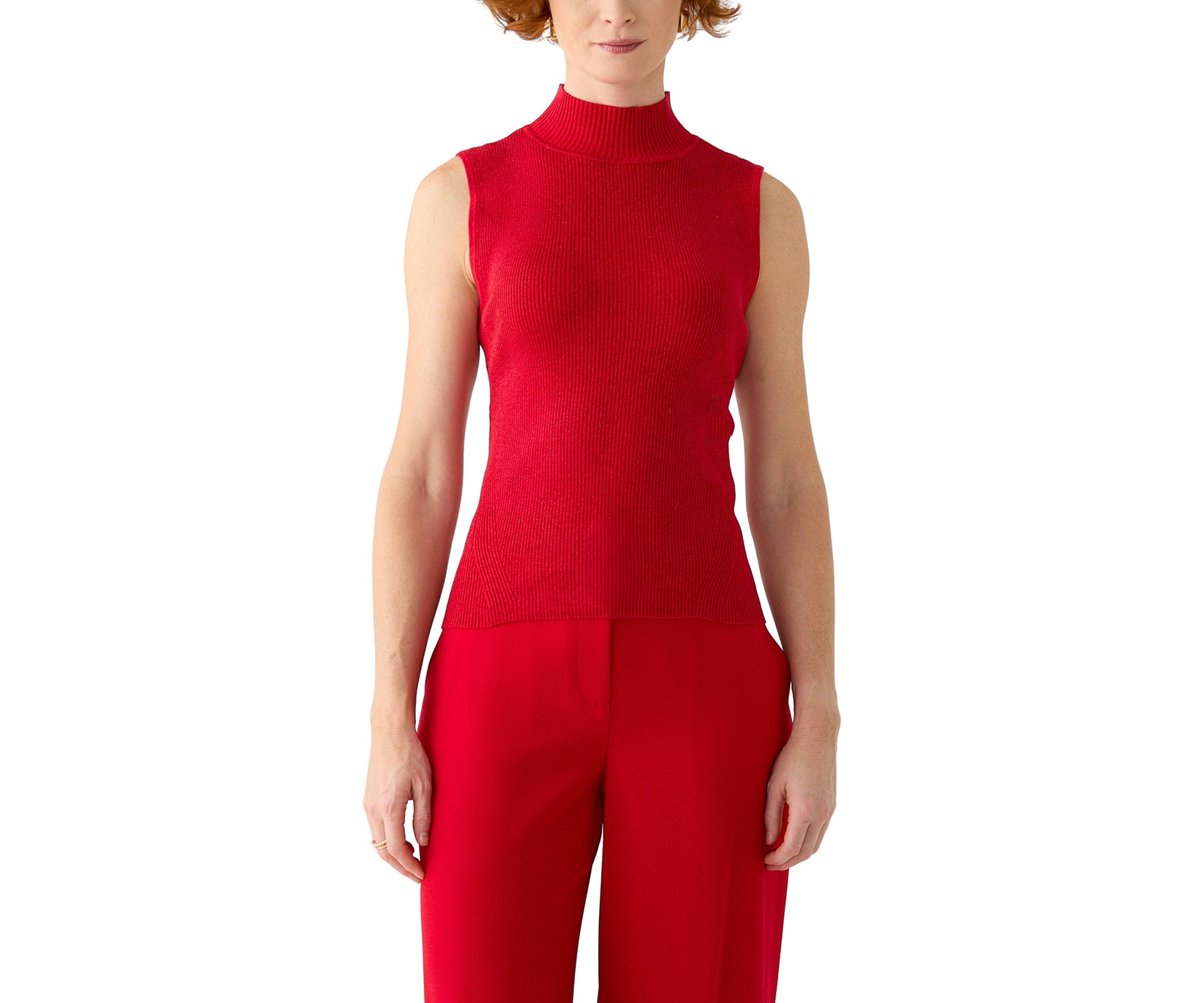 Womens Mock Neck Knit Top