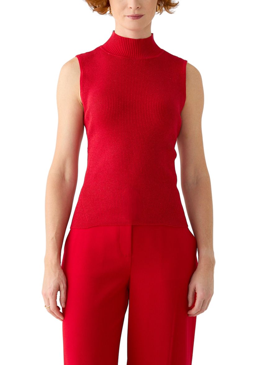 Womens Mock Neck Knit Top