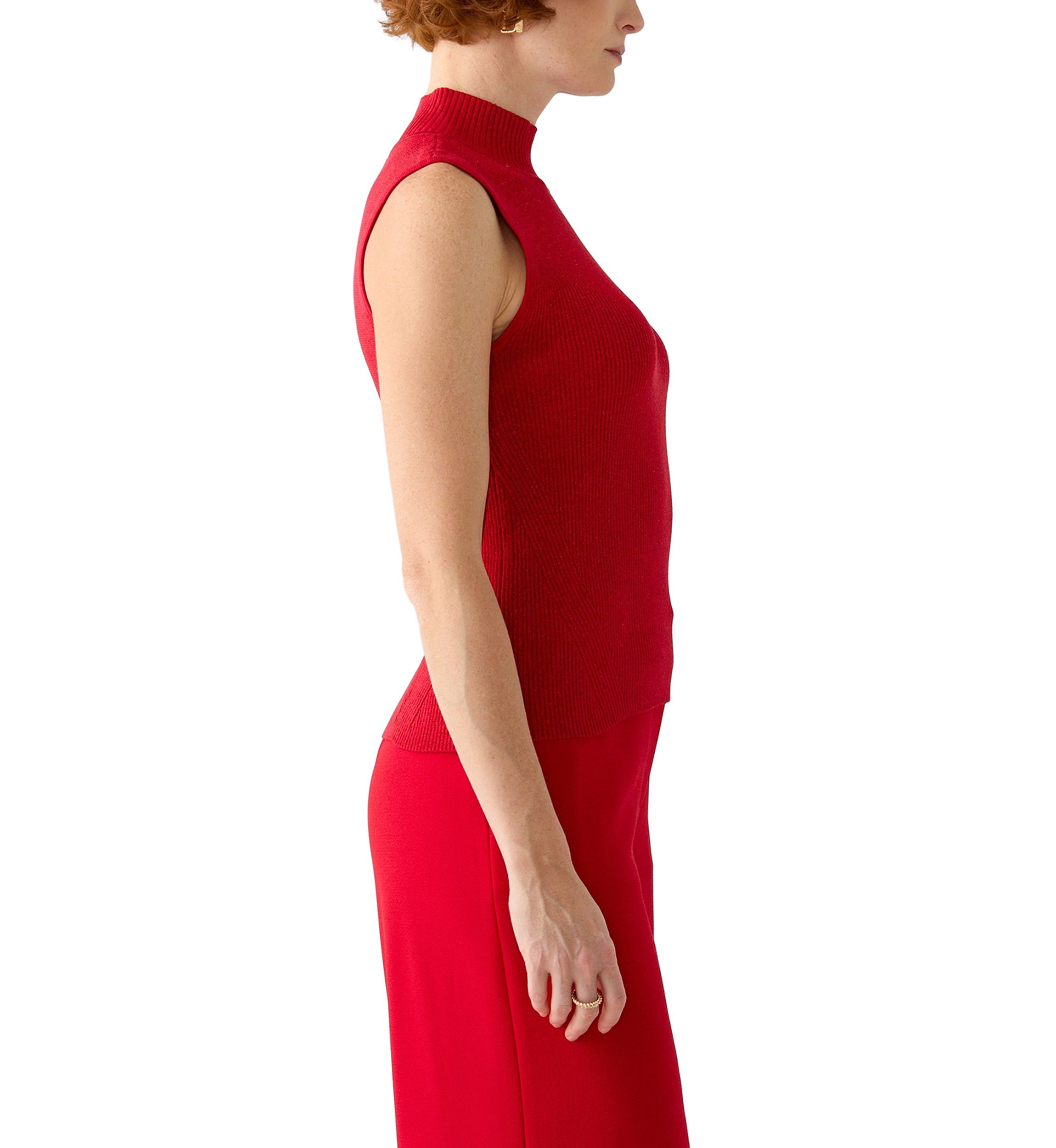 Womens Mock Neck Knit Top