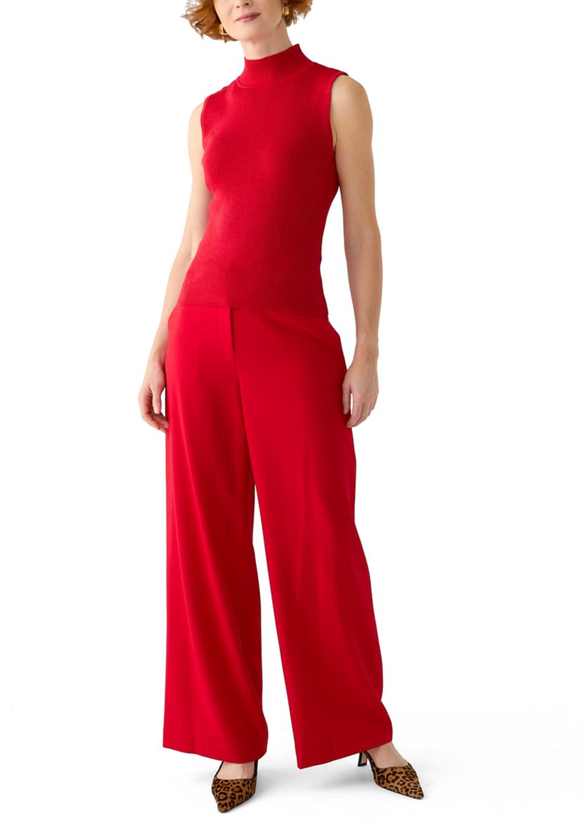 Womens Mock Neck Knit Top