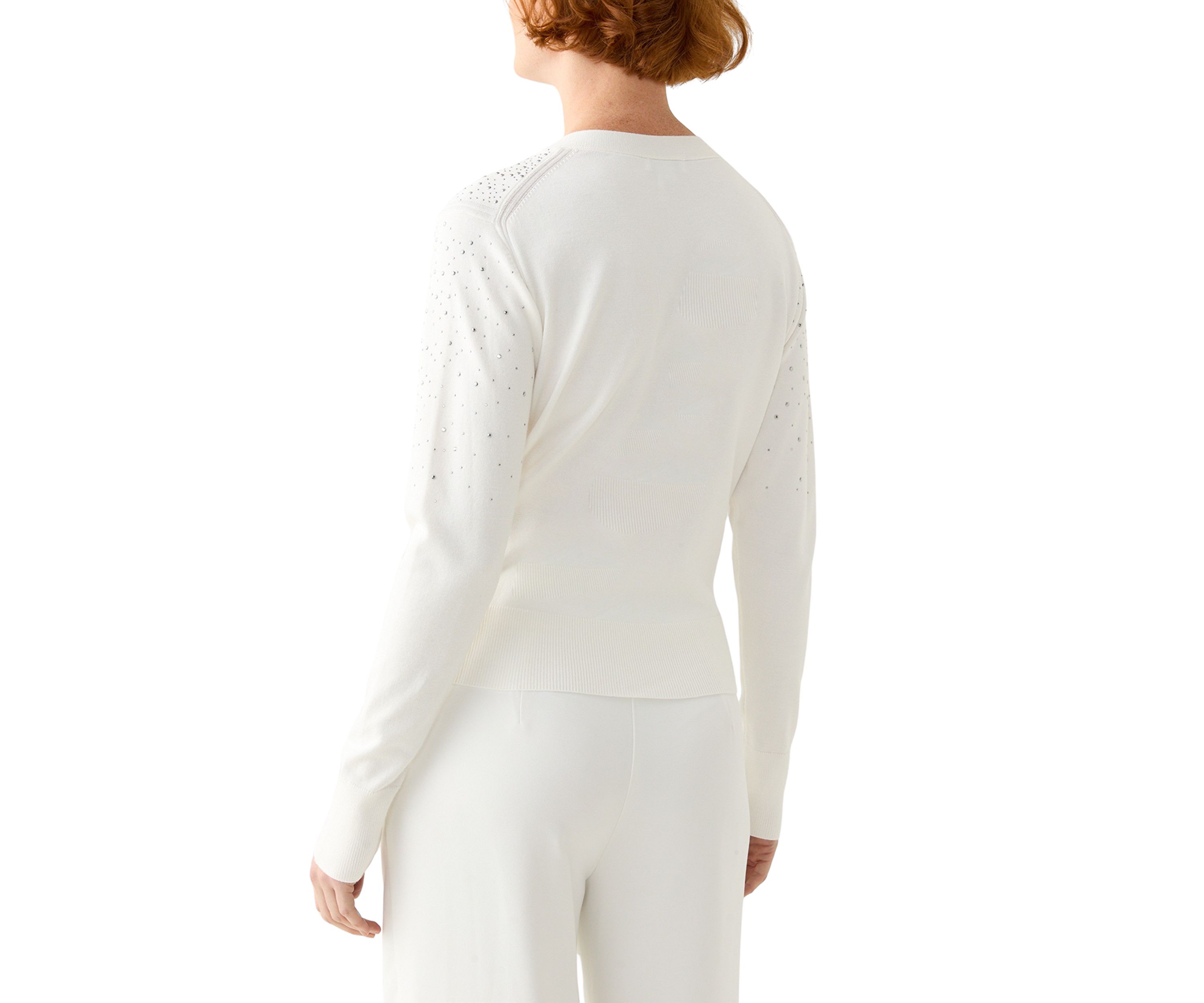 Womens Button Front Sequin Cardigan