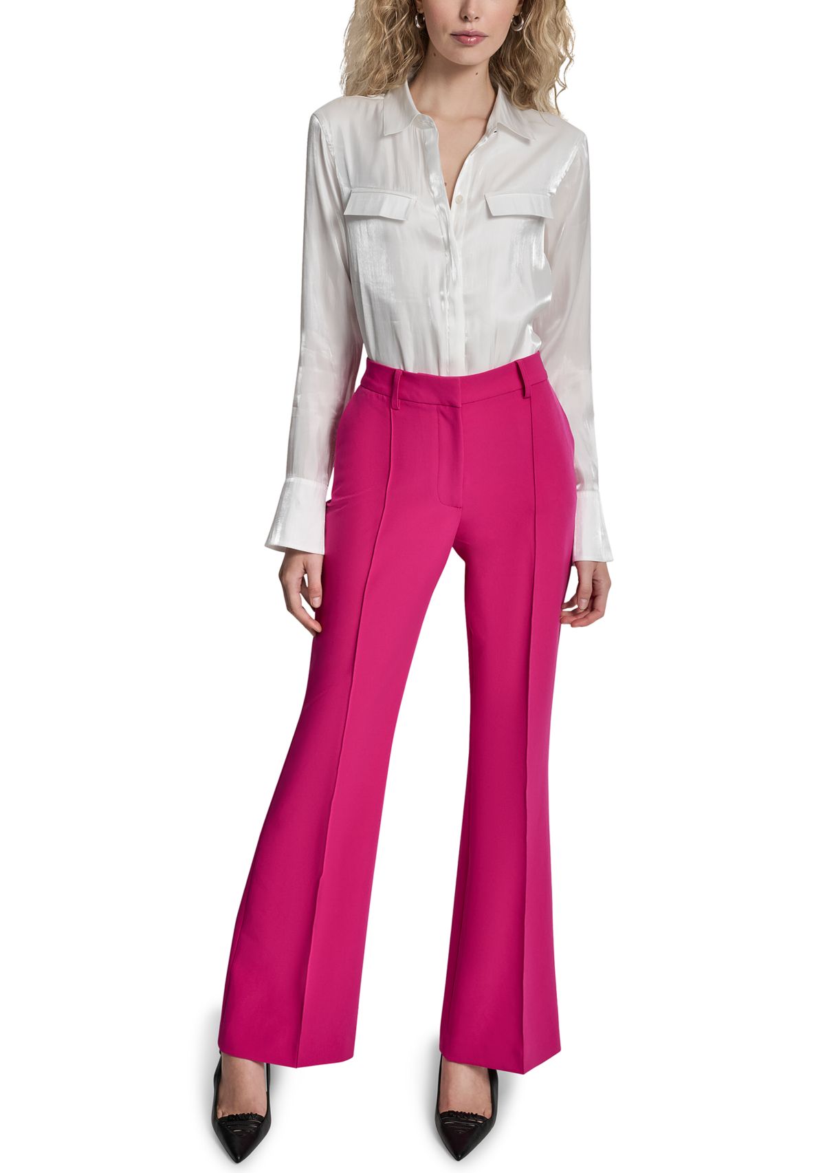 Womens Wide Leg Pants with Seam