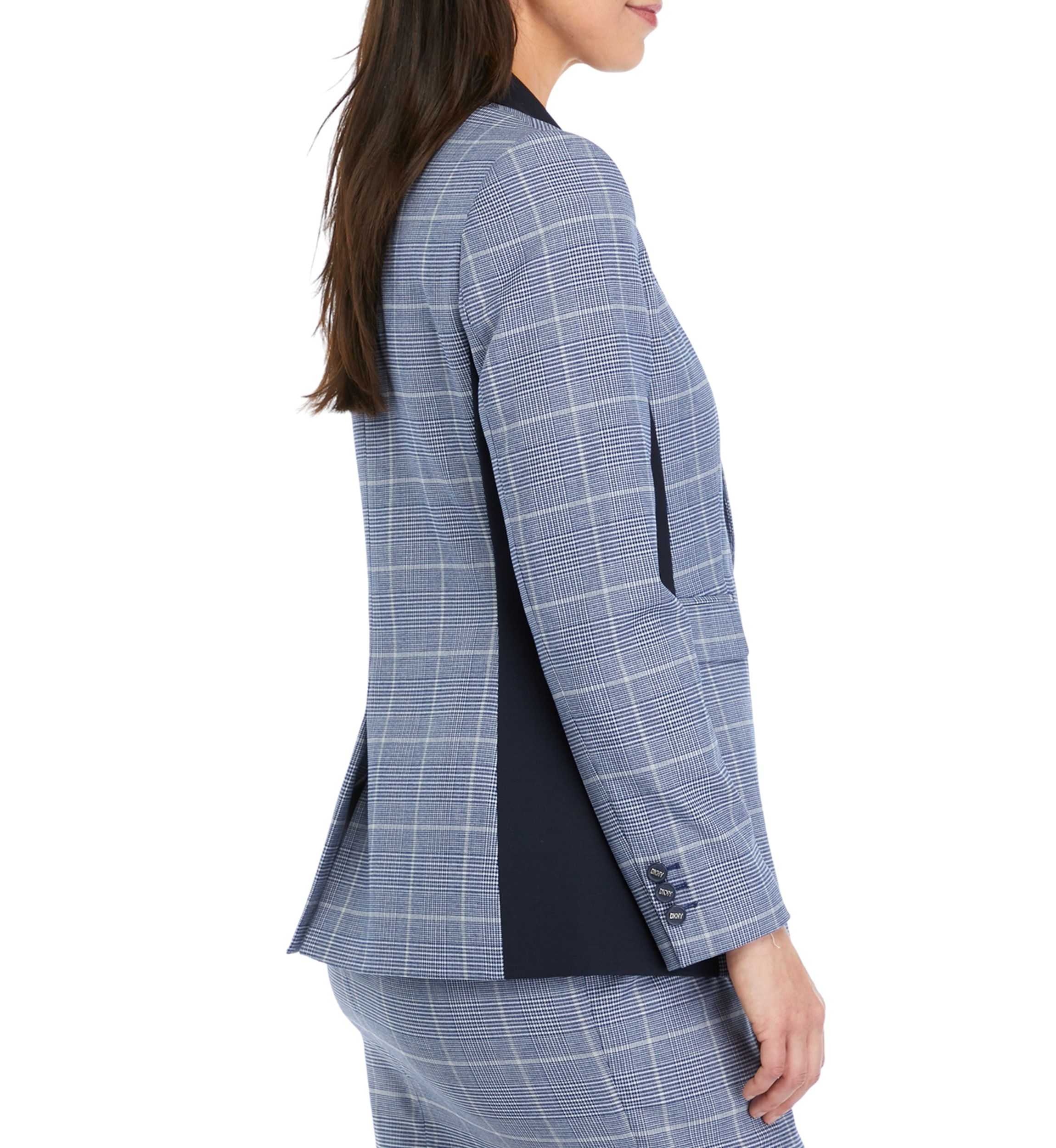 Womens One Button Notch Collar Jacket