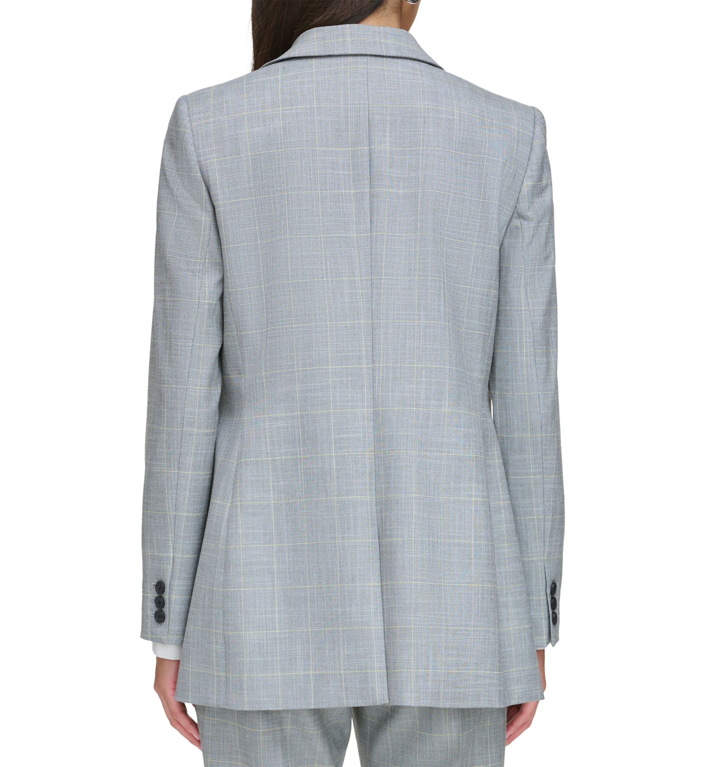 Womens Notch Collar 2 Button Jacket with Flap Pockets