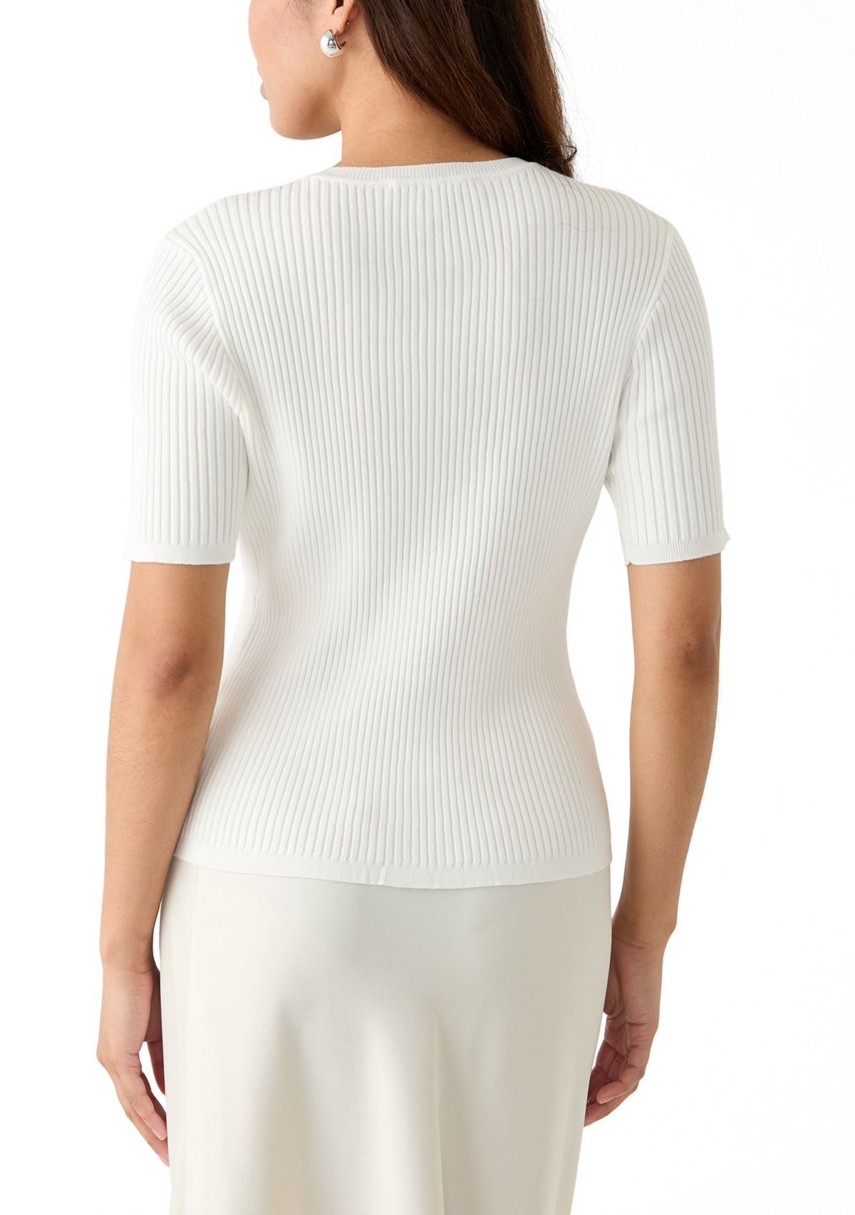 Womens Short Sleeve Knit Top