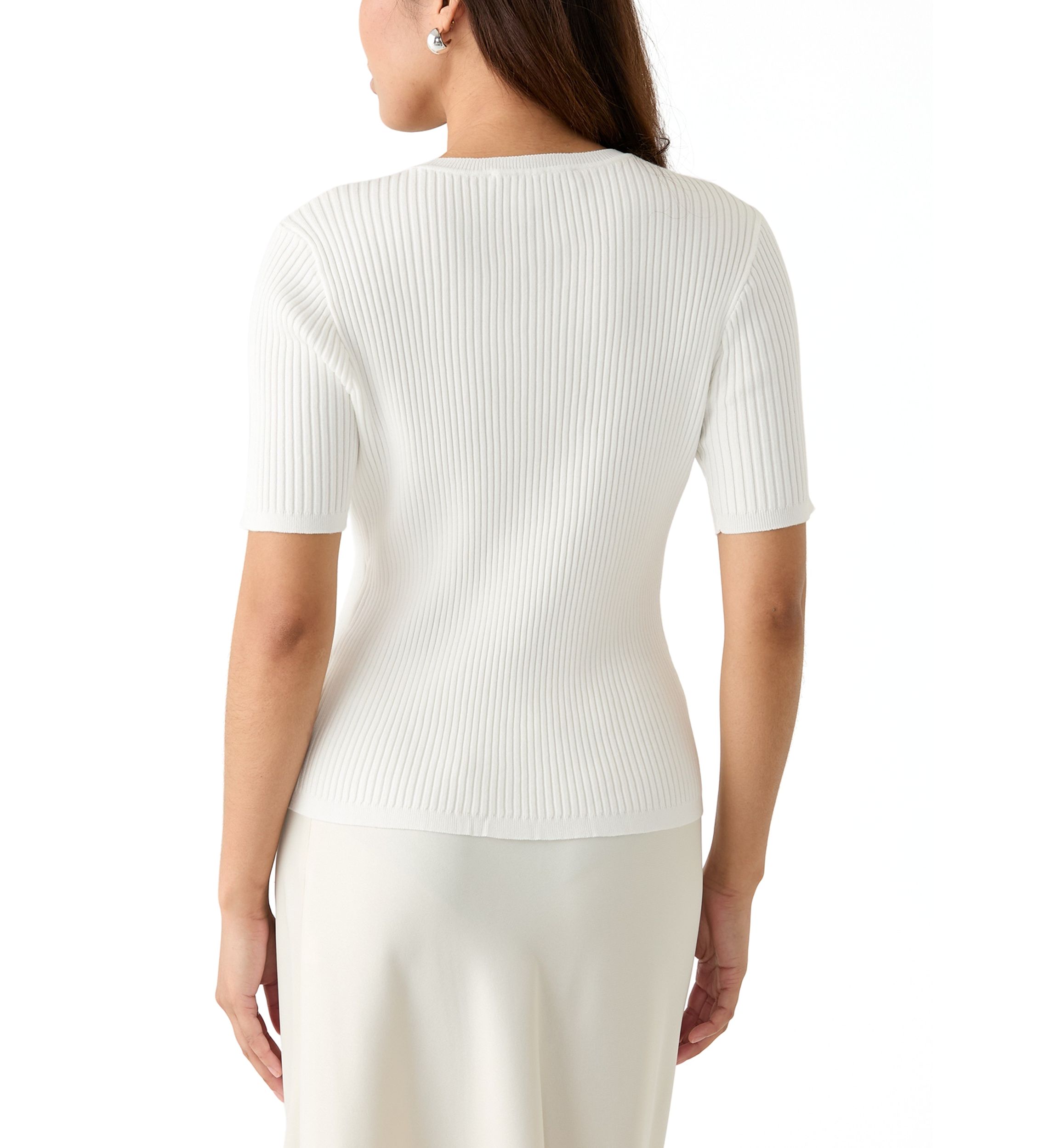 Womens Short Sleeve Knit Top