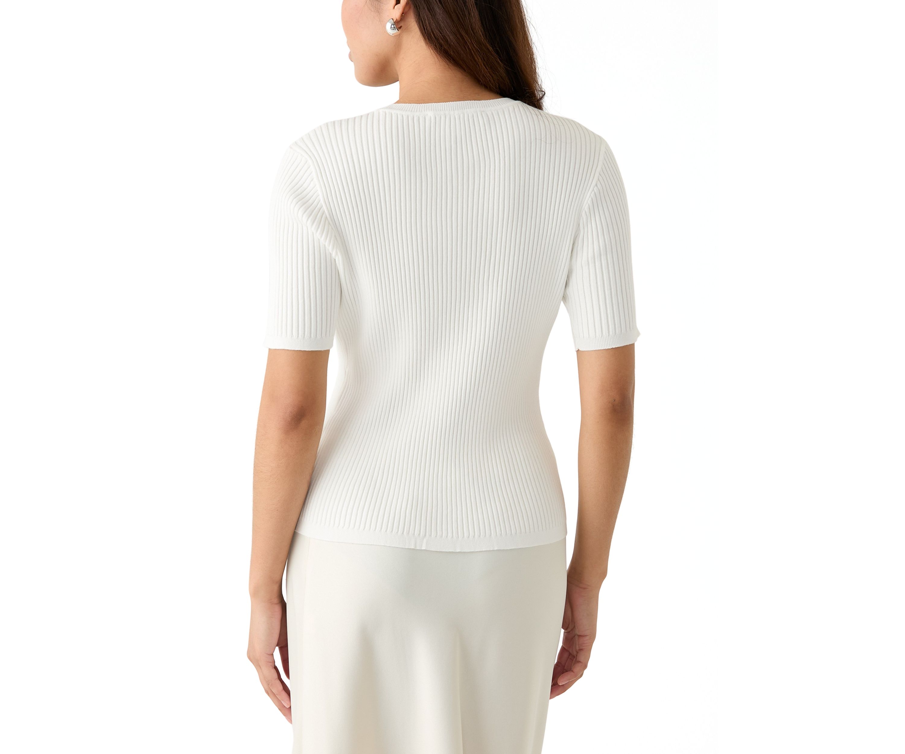 Womens Short Sleeve Knit Top