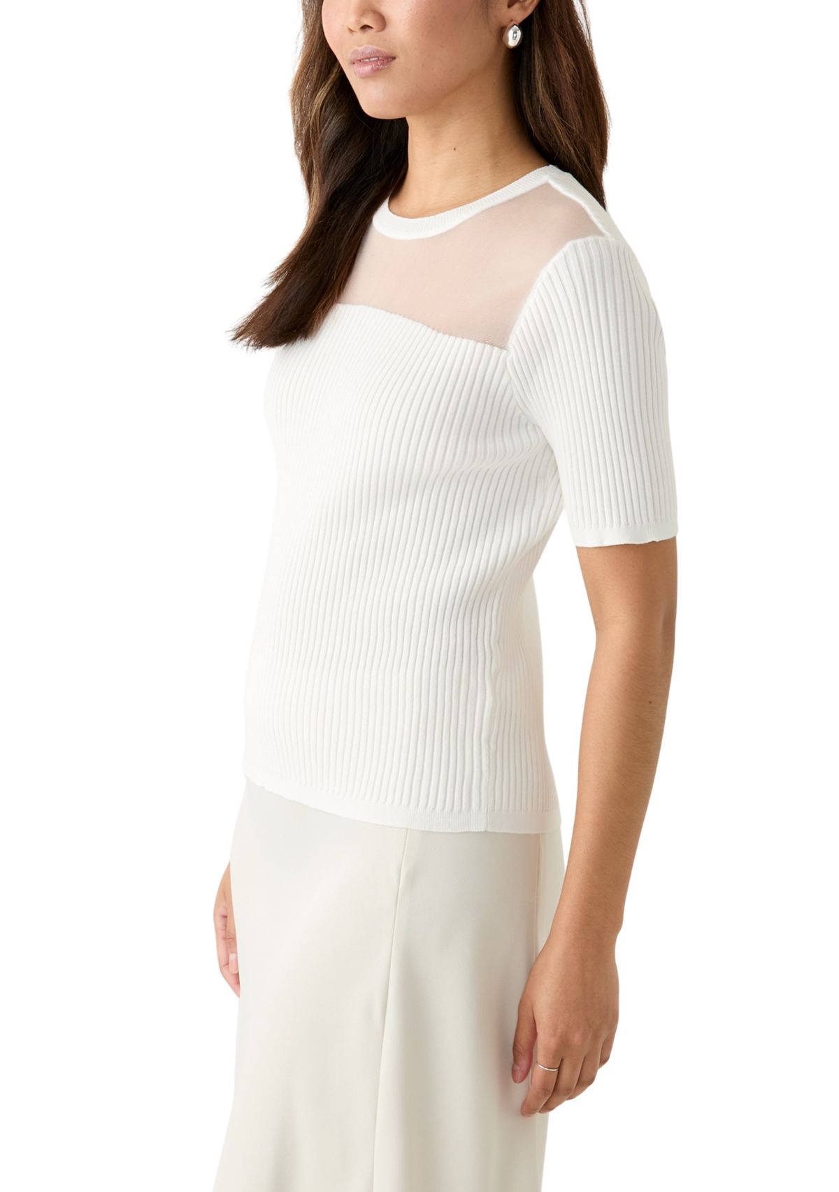 Womens Short Sleeve Knit Top