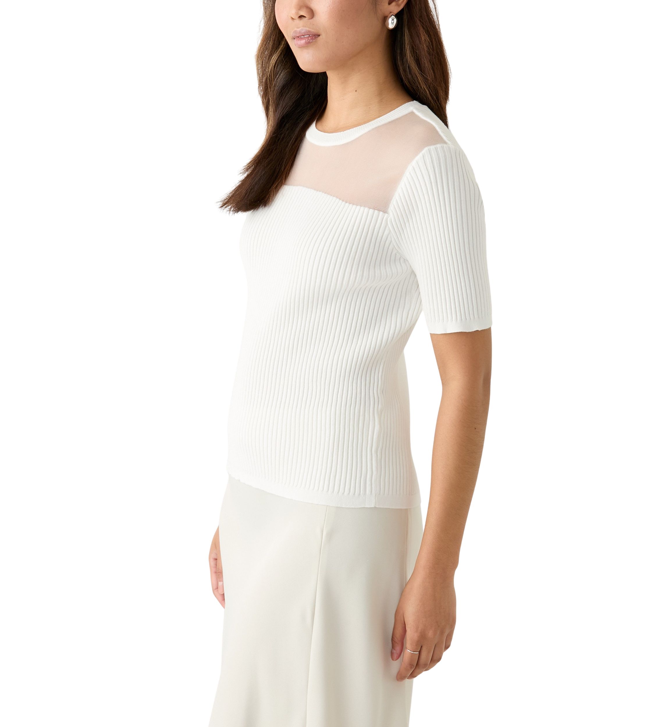 Womens Short Sleeve Knit Top