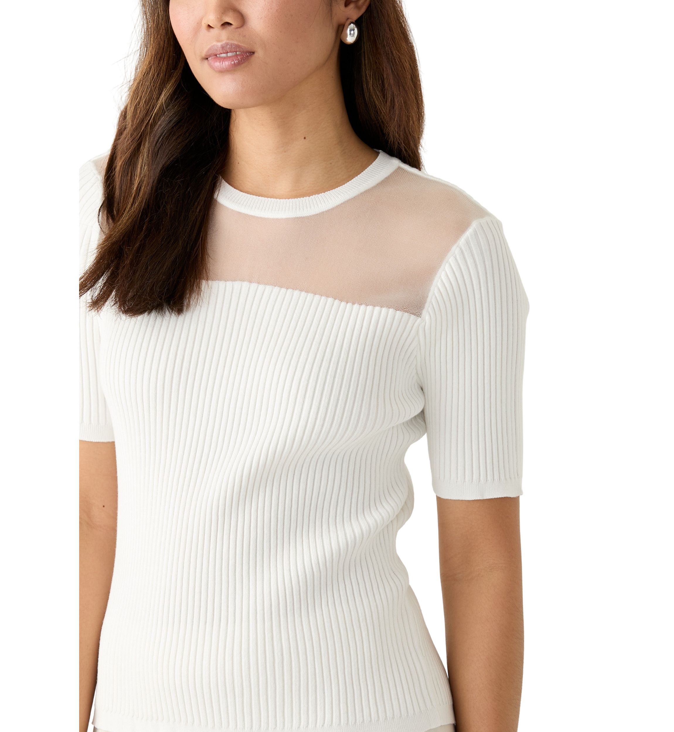 Womens Short Sleeve Knit Top