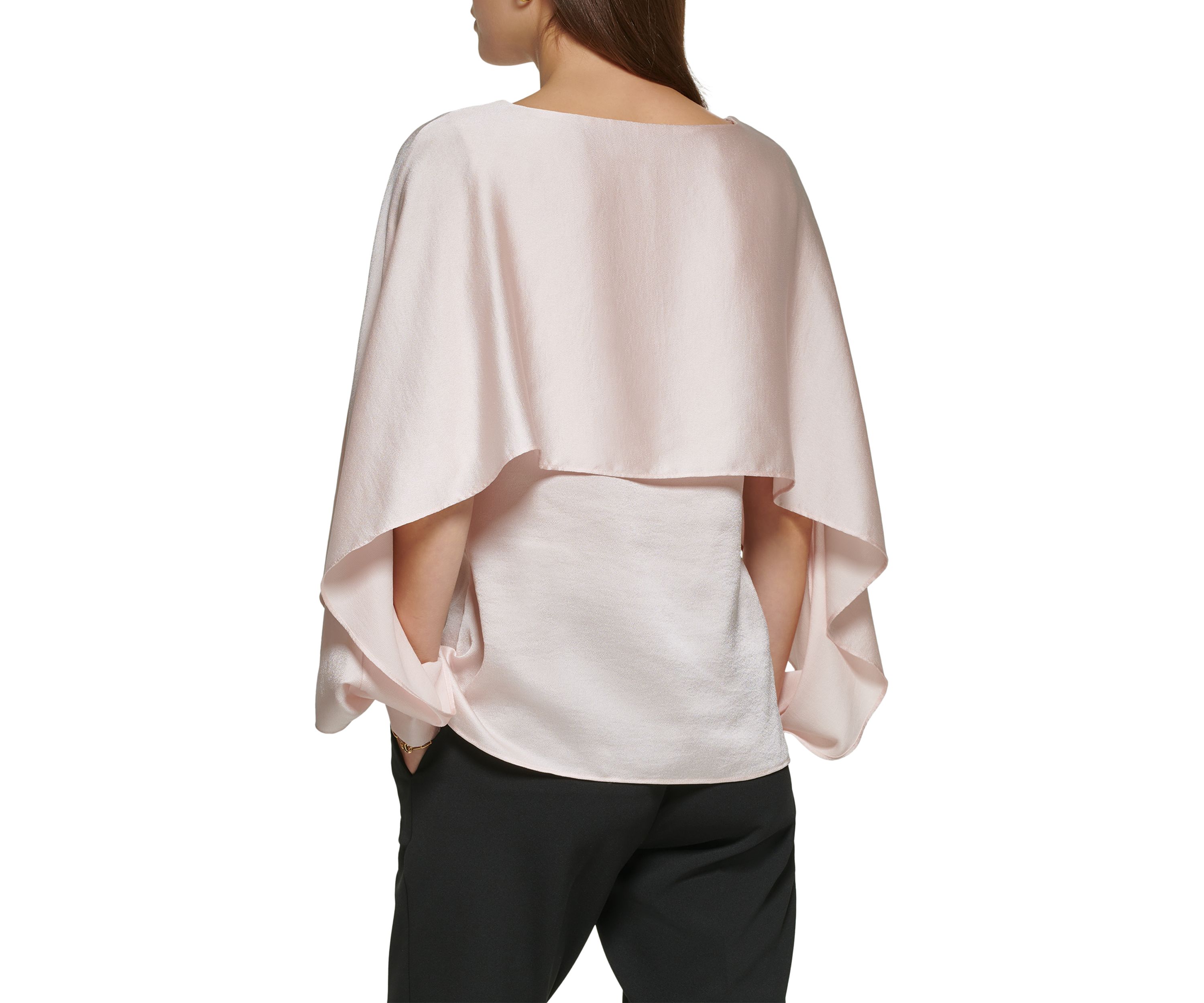 Womens Long Sleeve Cape Blouse