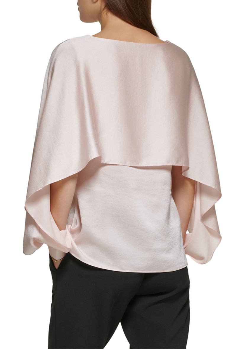 Womens Long Sleeve Cape Blouse