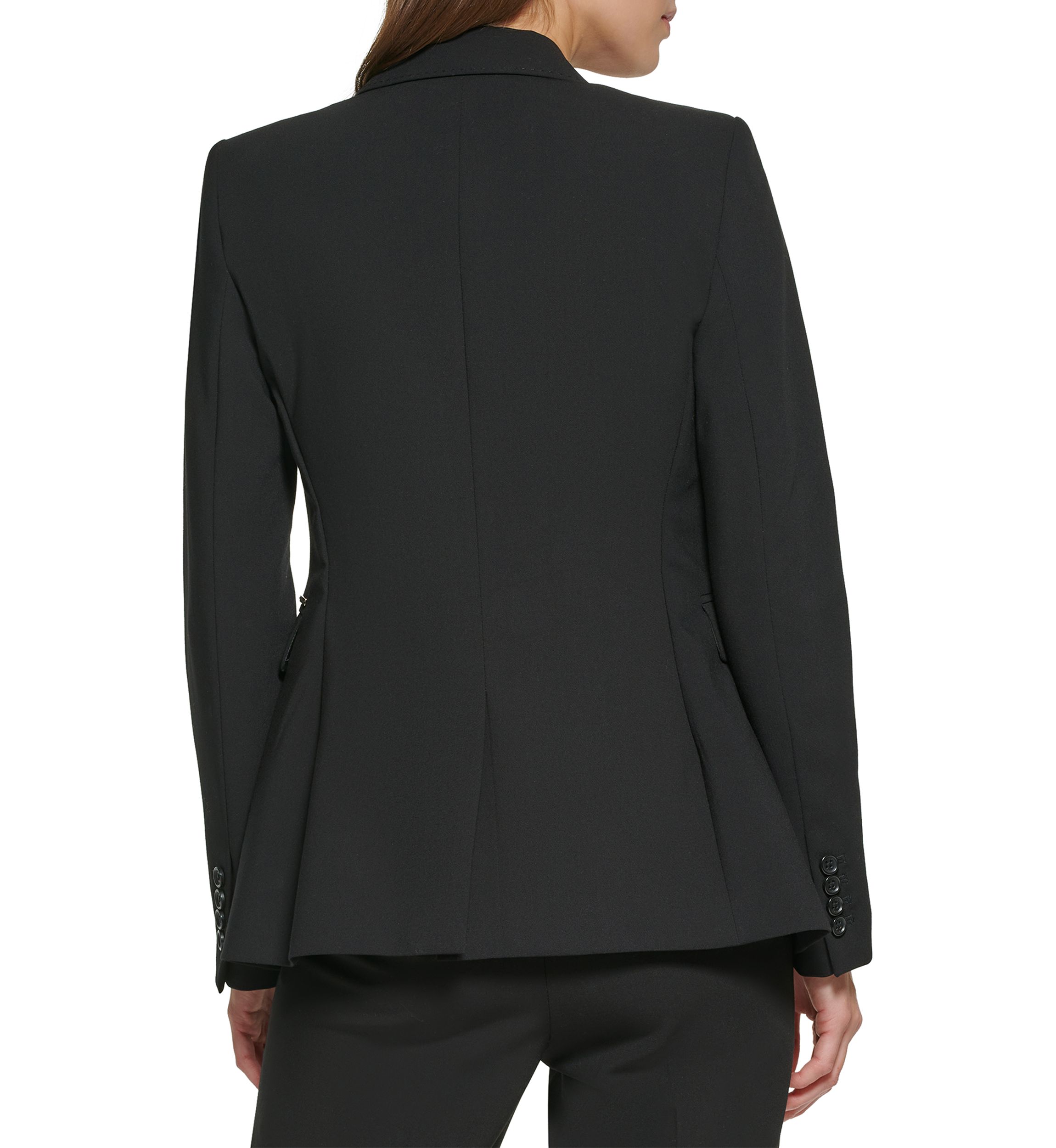 Womens Long Sleeve 1 Button Notch Collar Jacket