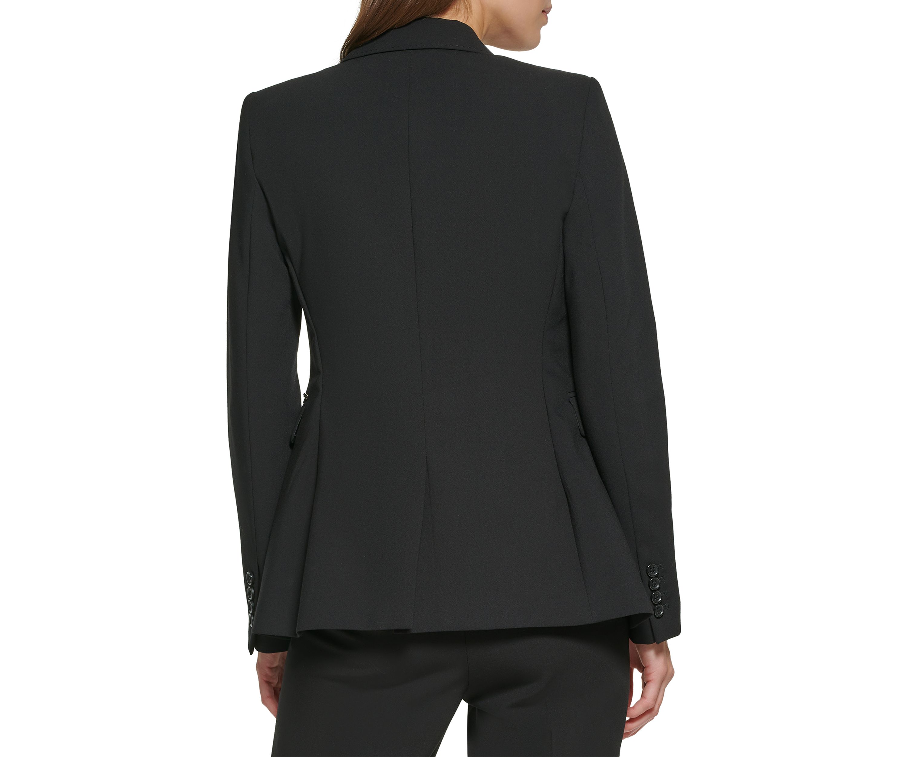 Womens Long Sleeve 1 Button Notch Collar Jacket