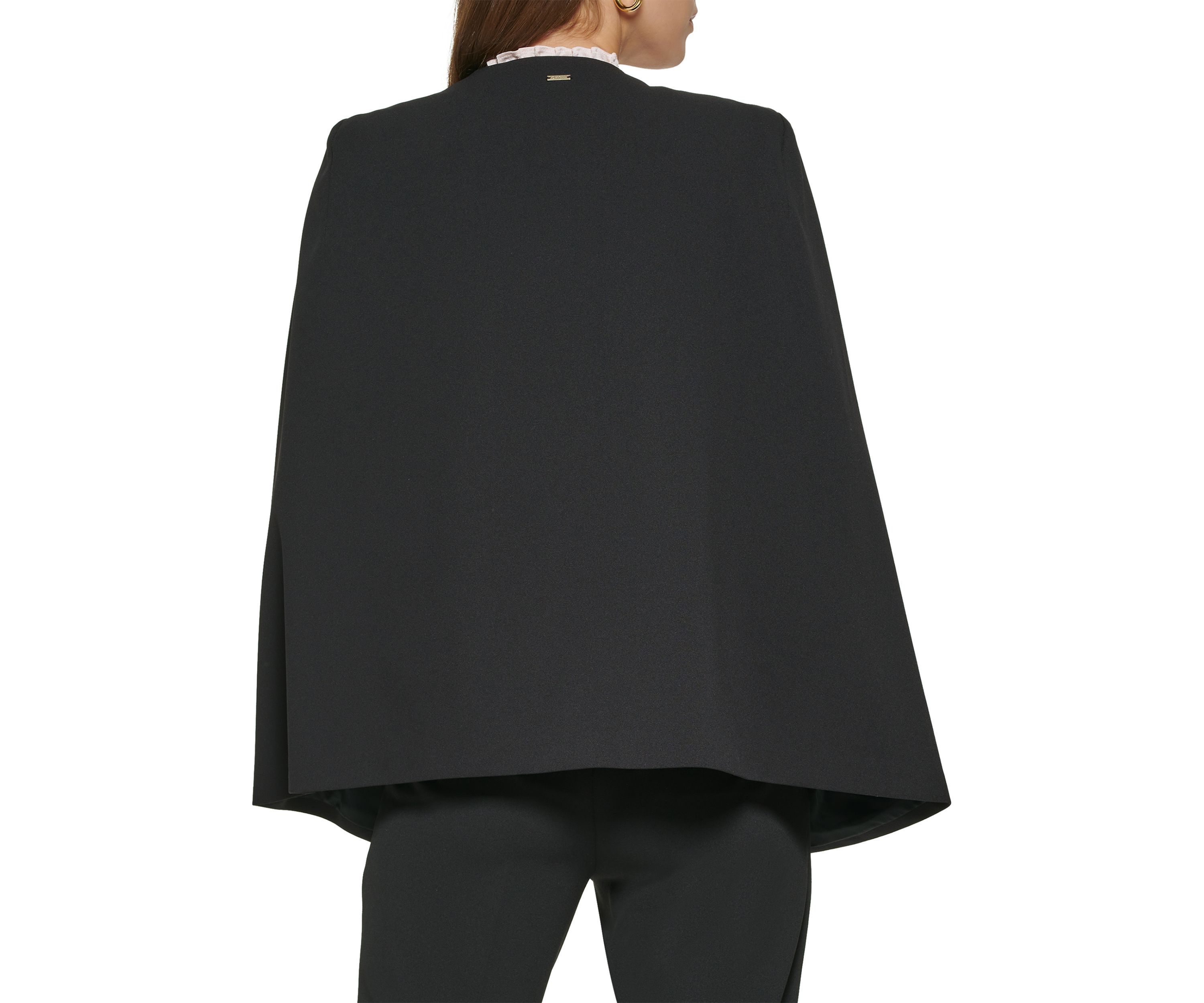 Womens Scuba Crepe Cape Jacket