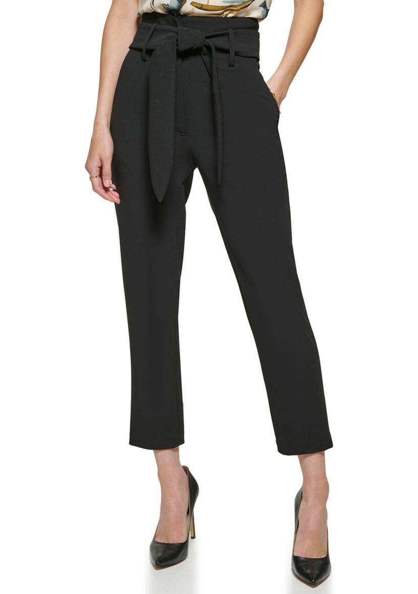 Womens High Waisted Tie Waist Pants