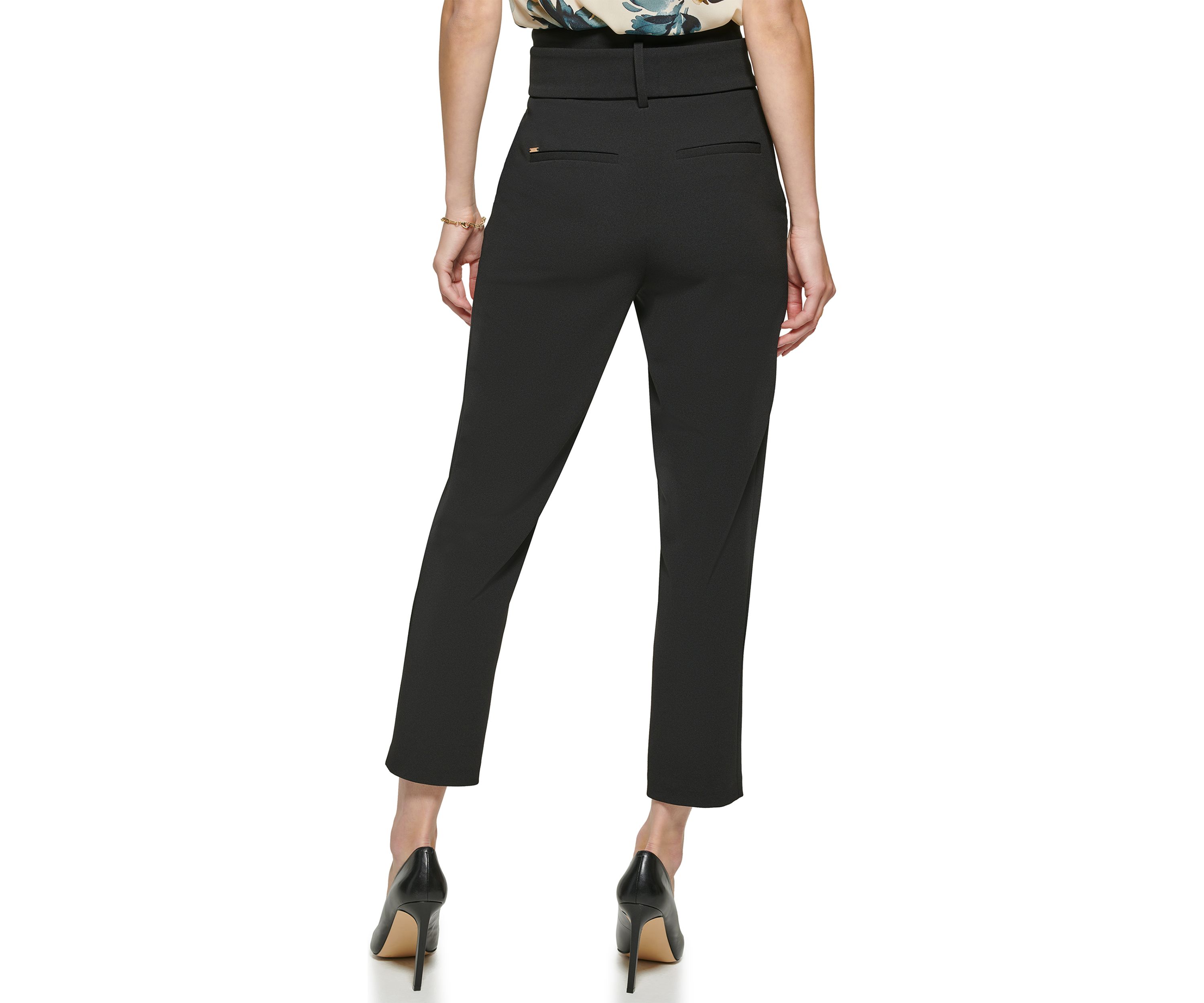 Womens High Waisted Tie Waist Pants