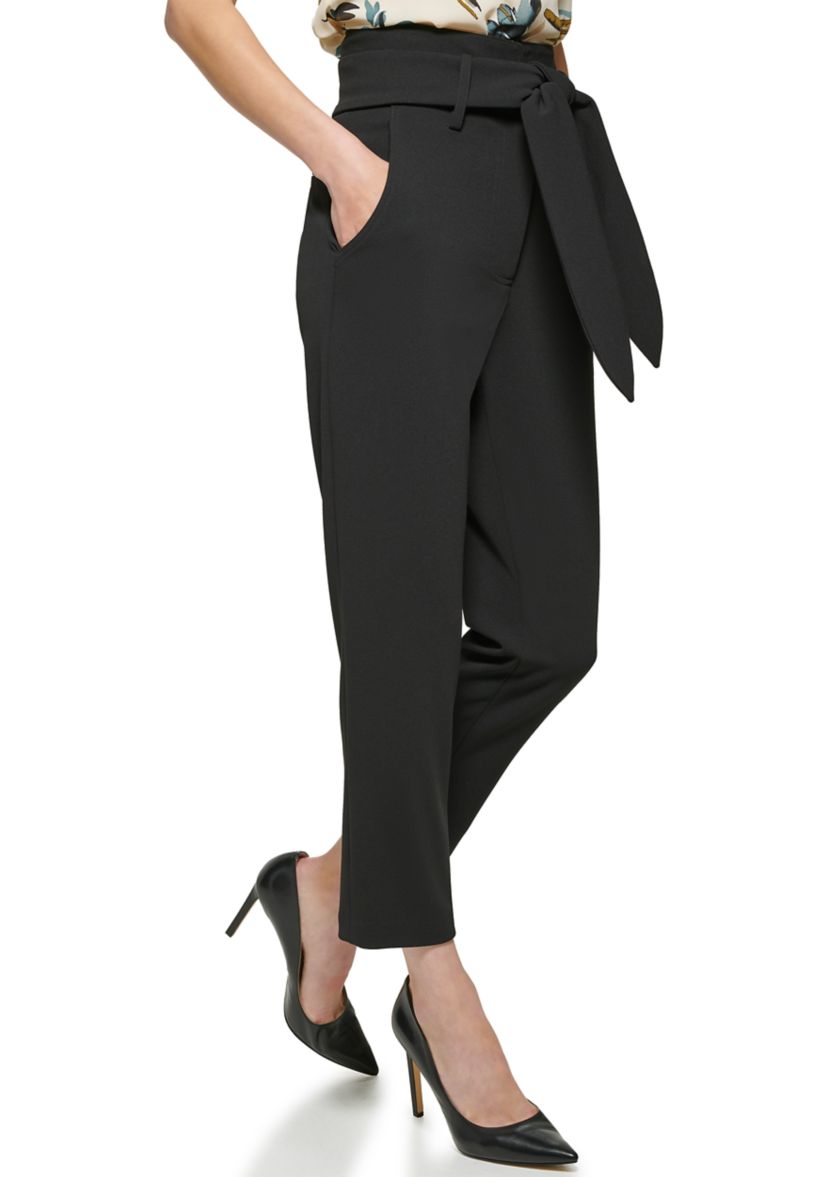 Womens High Waisted Tie Waist Pants