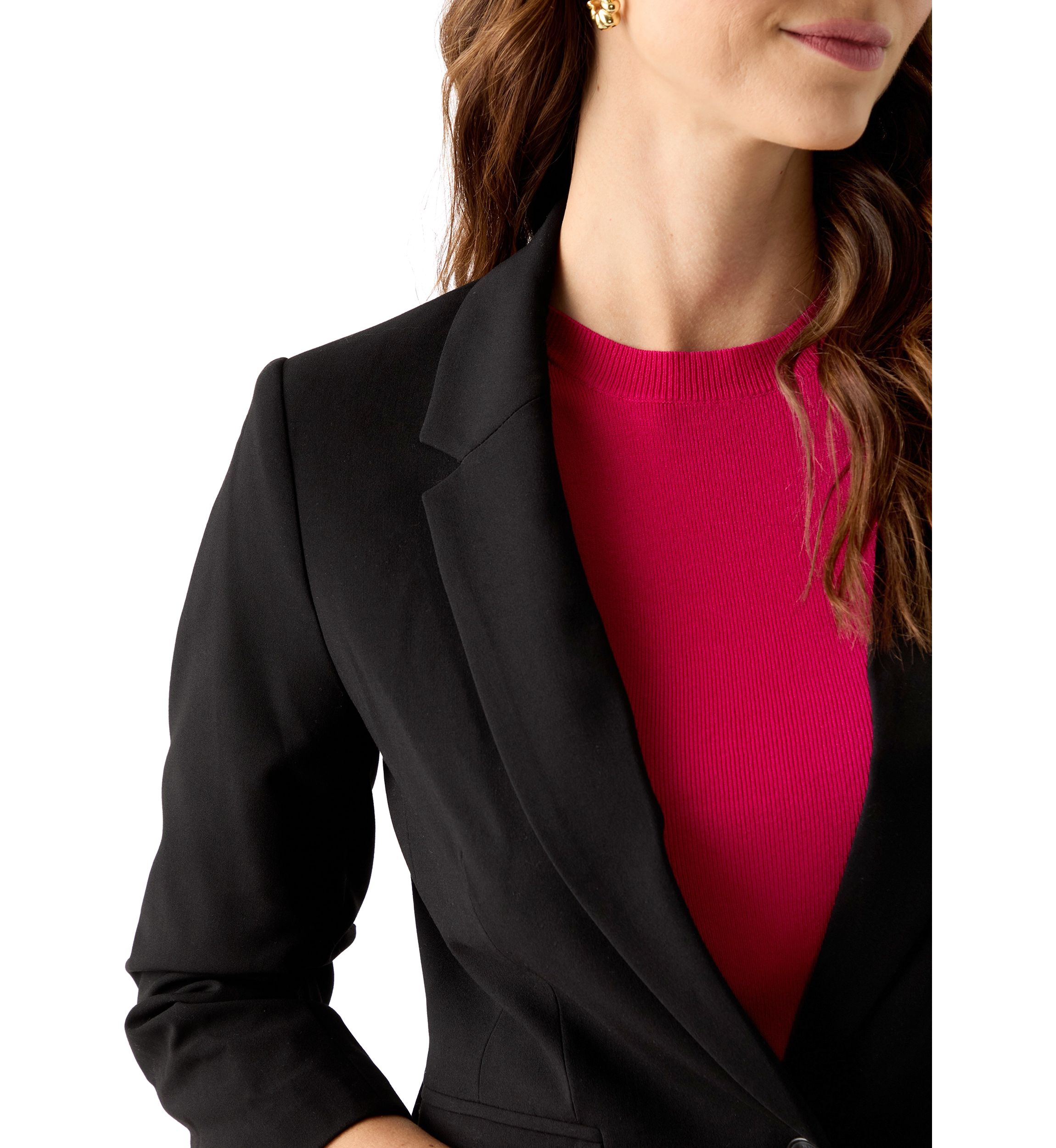 Womens Ruched Sleeve Blazer