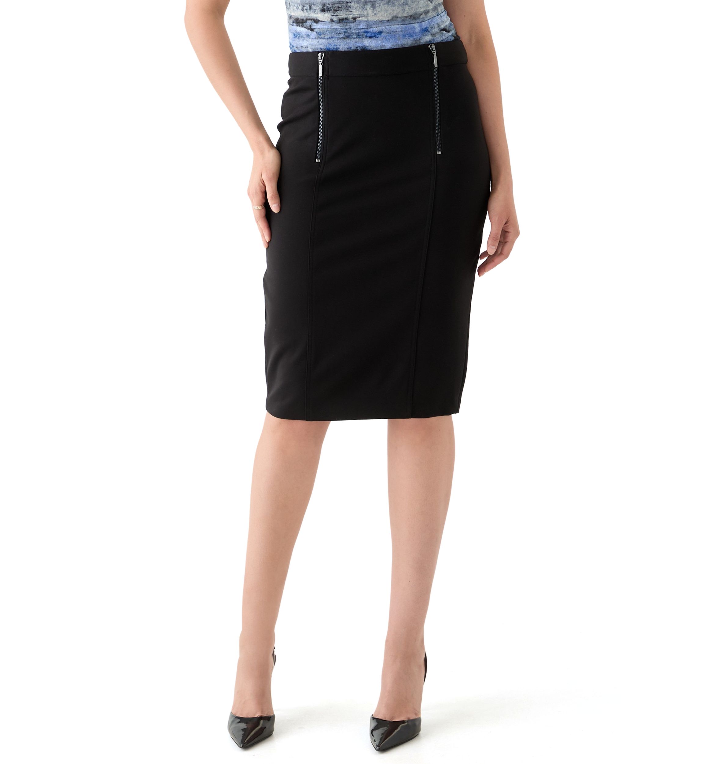 Womens Double Zip Skirt