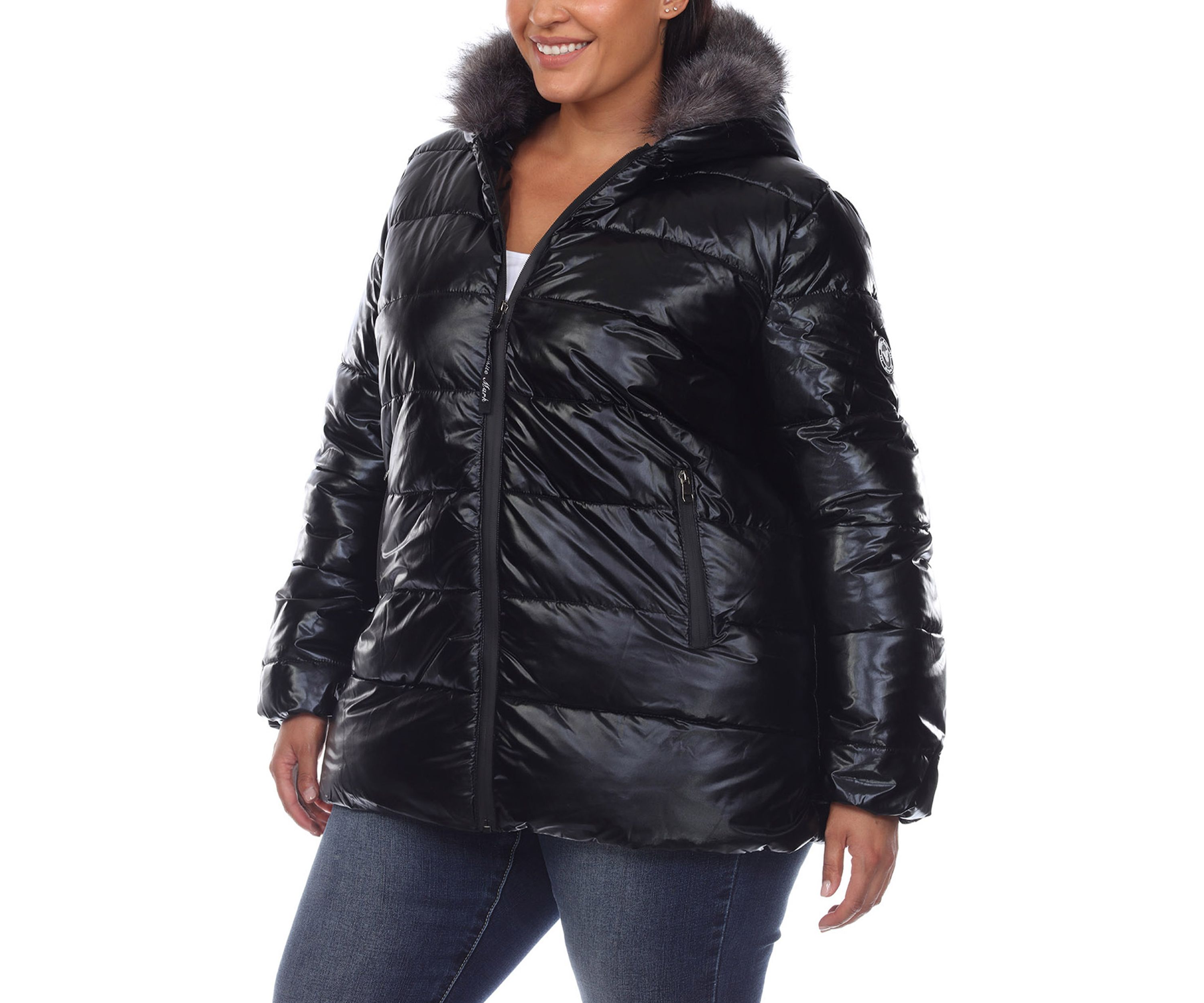 Plus Size Hooded Puffer Jacket 