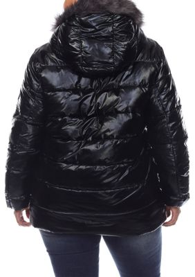 Plus Hooded Puffer Jacket