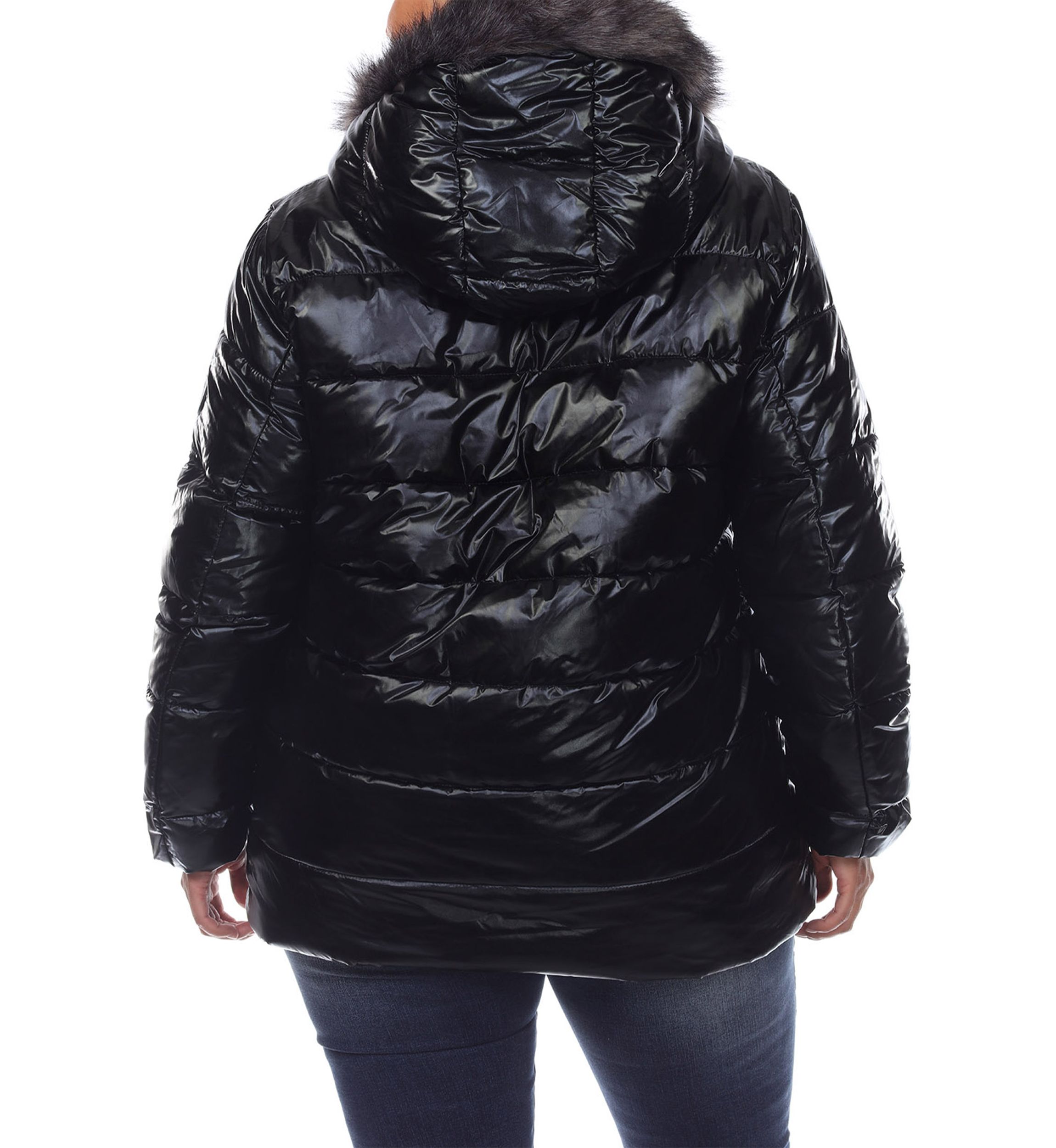 Plus Size Hooded Puffer Jacket 