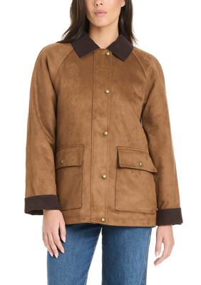 Vince Camuto Women's Barn Jacket with Corduroy Collar