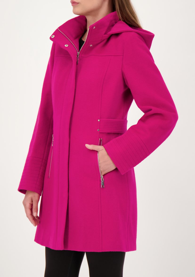 Vince Camuto Women's Zip Front Hooded Wool Coat | Belk