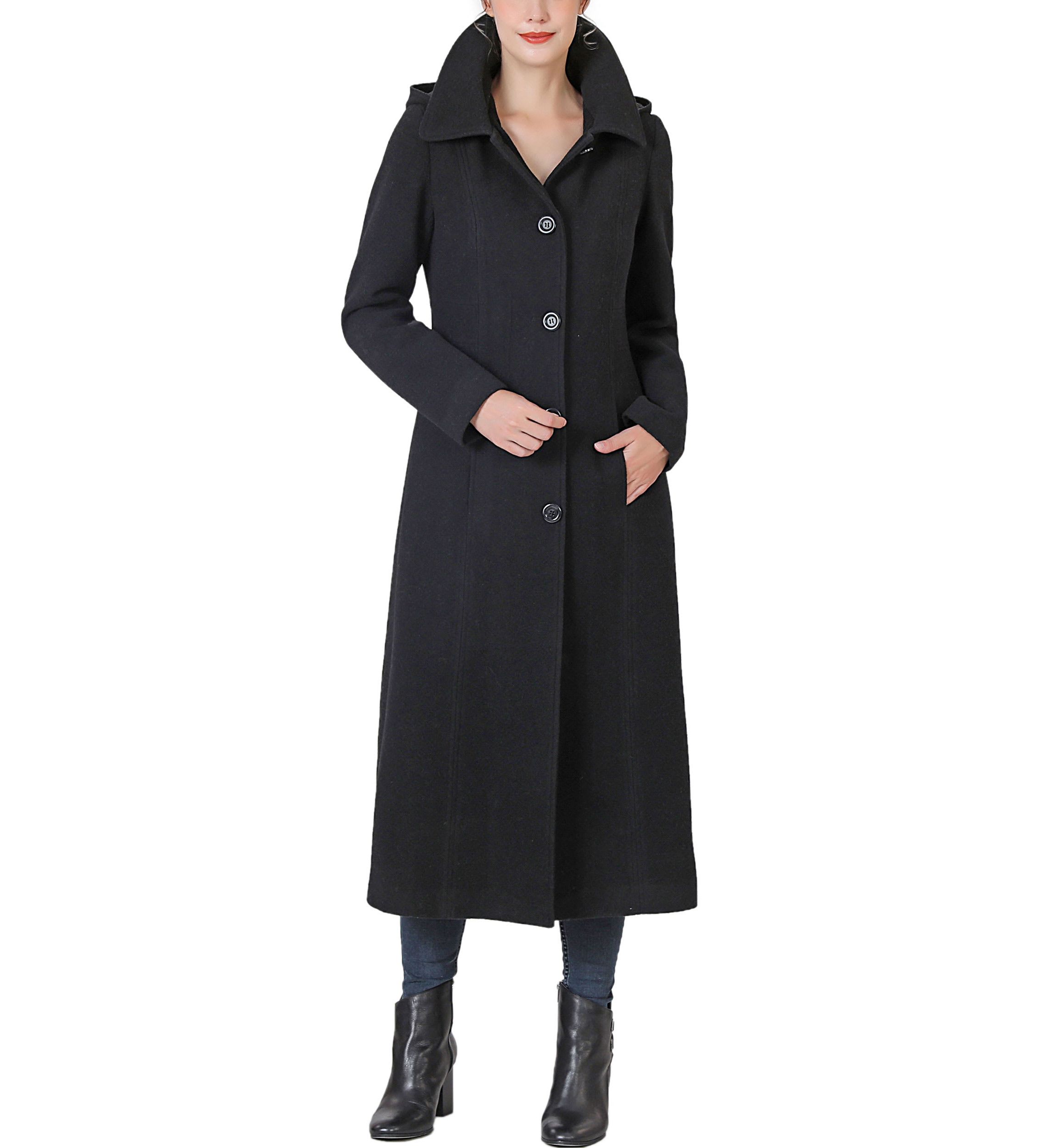 Kate Hooded Long Wool Coat