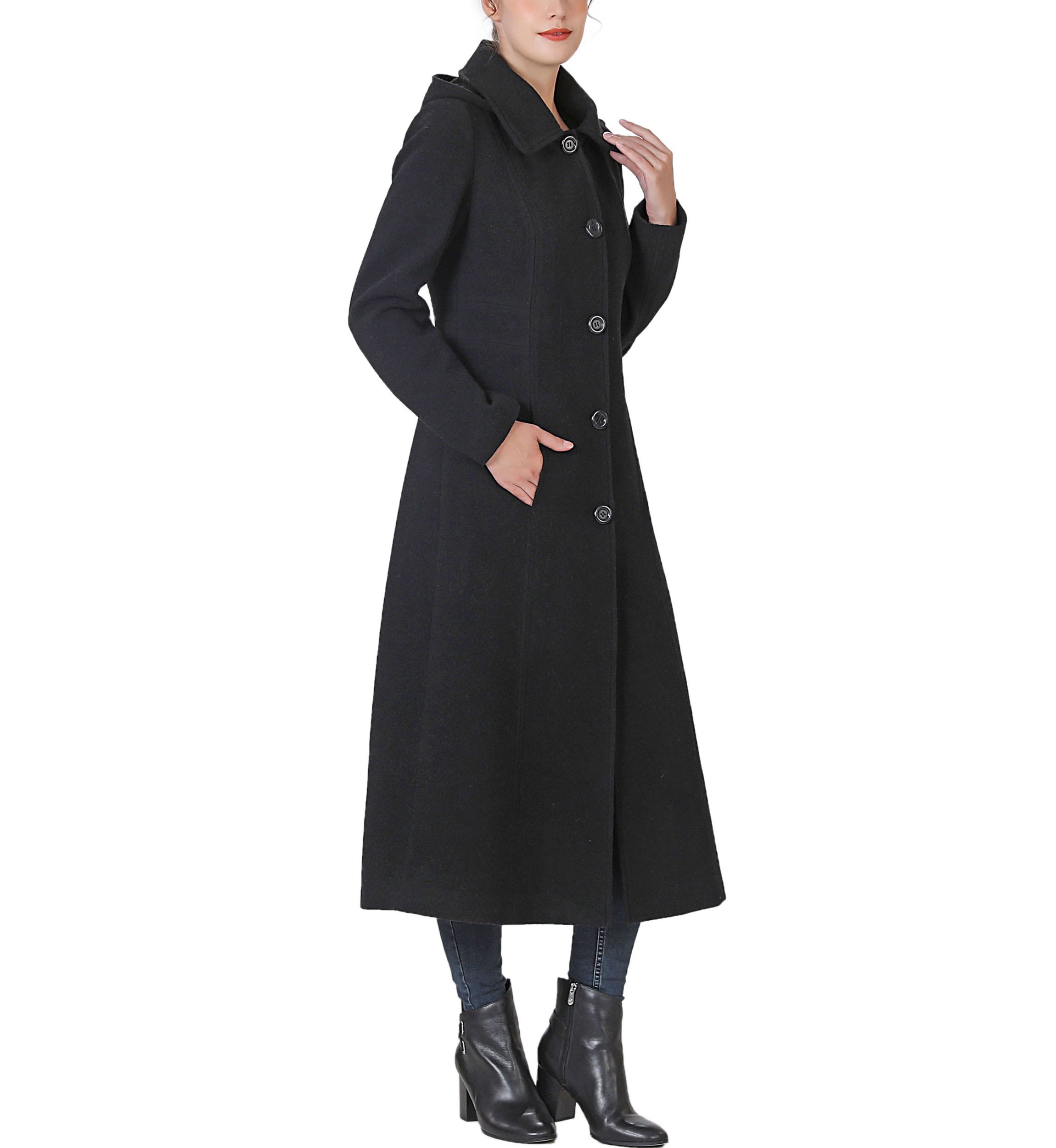 Kate Hooded Long Wool Coat