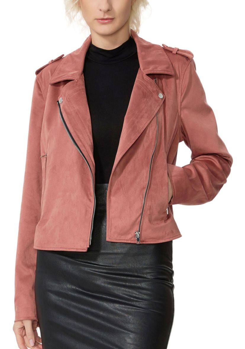 Willa Faux Suede Moto Jacket