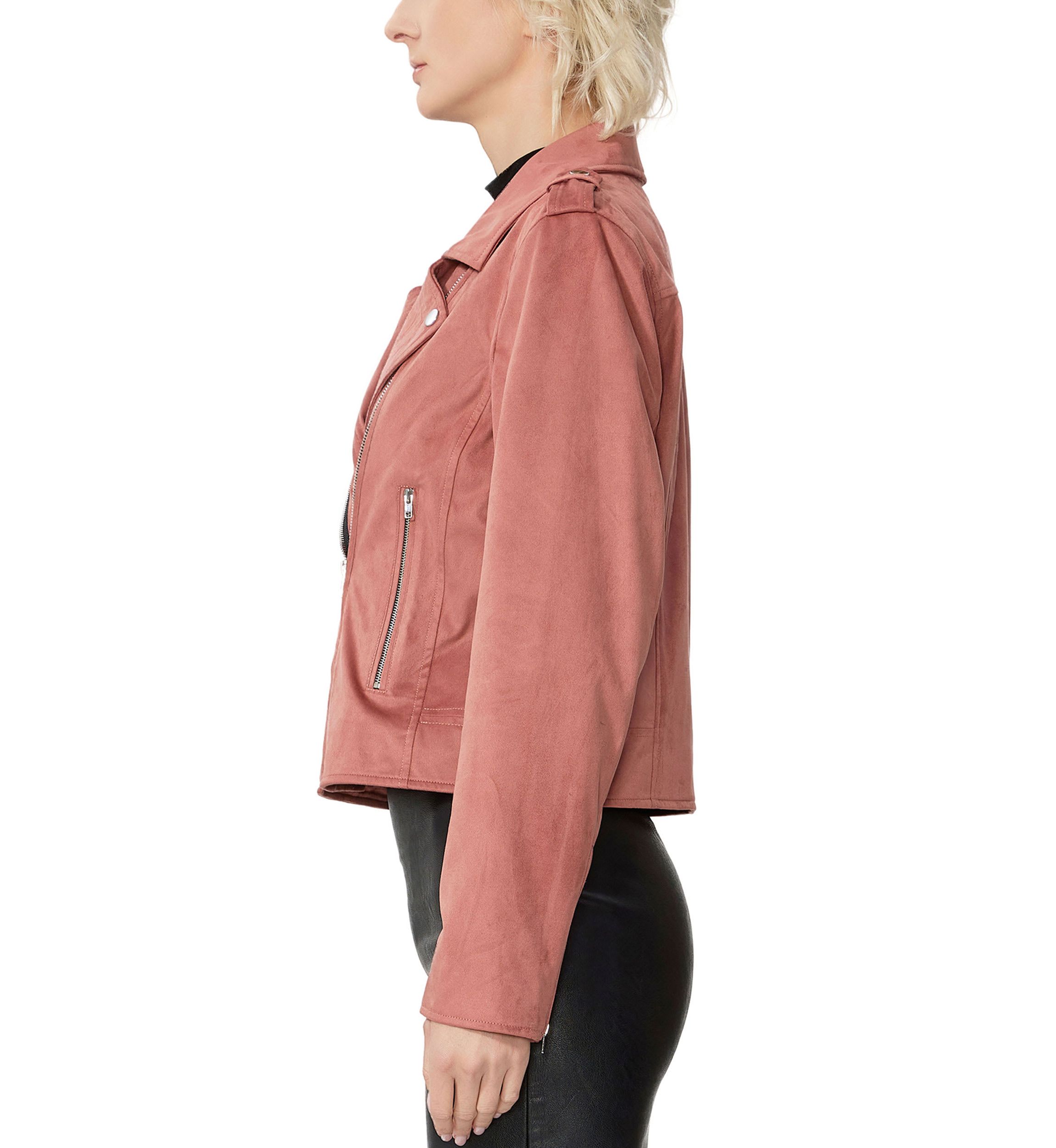 Willa Faux Suede Moto Jacket